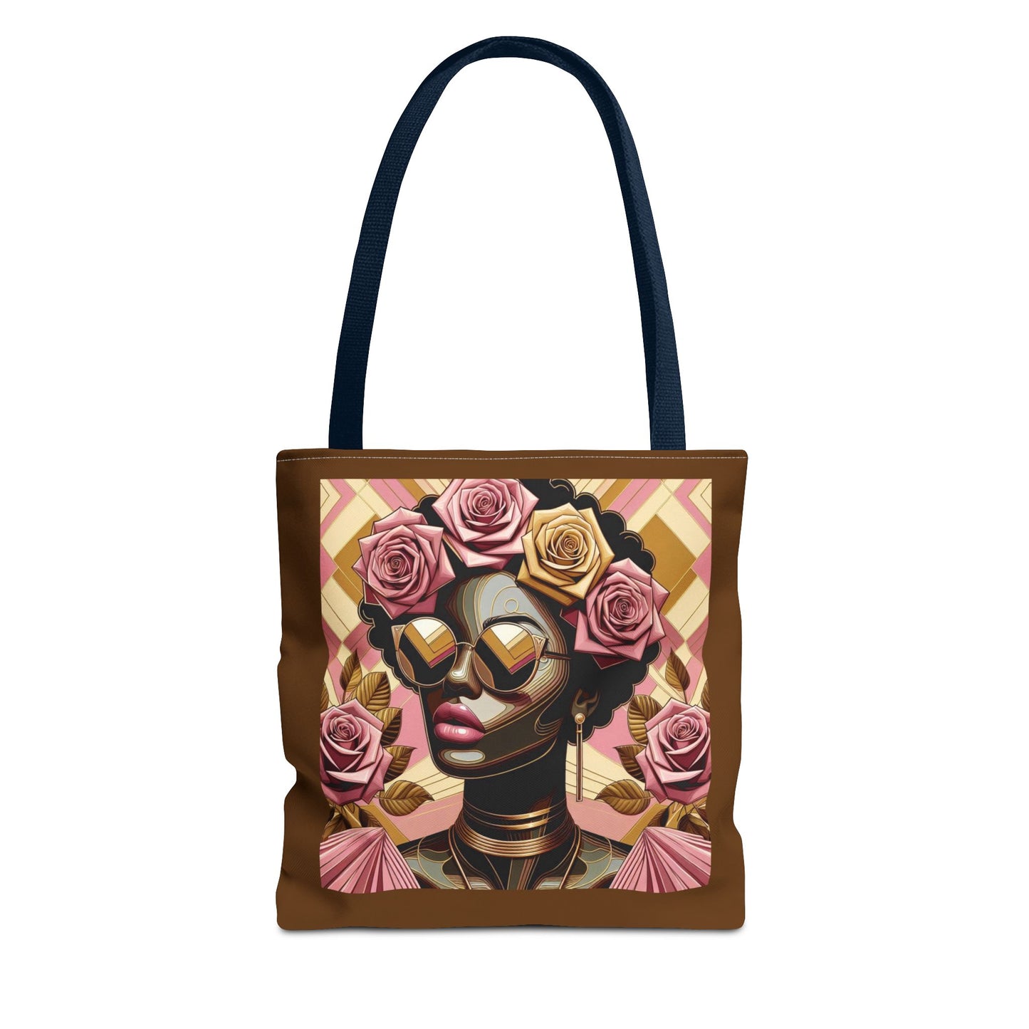 Chic Floral Tote Bag - Fashionable Everyday Accessory, Gift for Her, Boho Style, Shopping Bag, Eco-Friendly Carryall - Pink Roses Lady