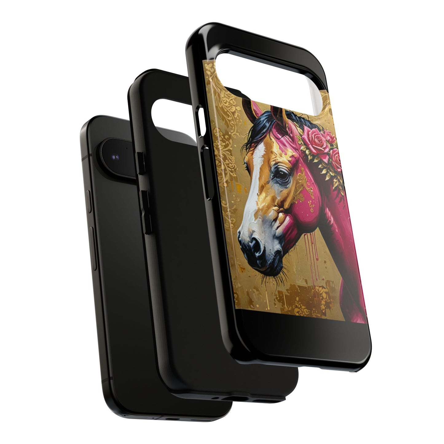 Phone Case - Elegant Horse Damask Design