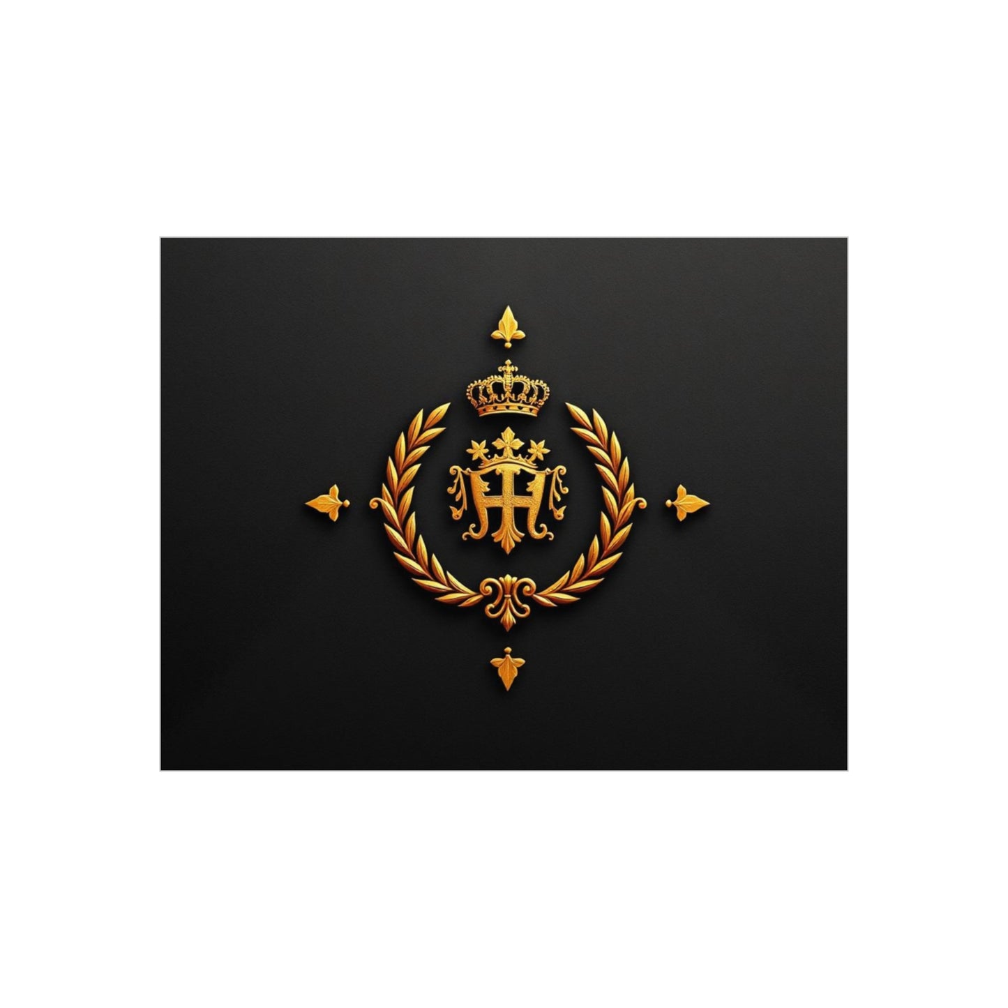 Elegant Foam Board Wall Art, Luxury Home Decor, Royal Crest Display, Office Decoration, Unique Gift Idea, Modern Wall Decor - Gold Crest