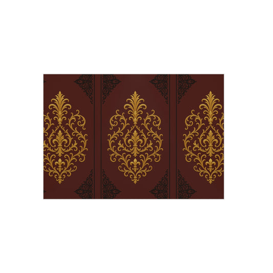 Dusk Burgundy-Black & Gold Baroque Foam Board Art – Vintage Burgundy Wall Decor