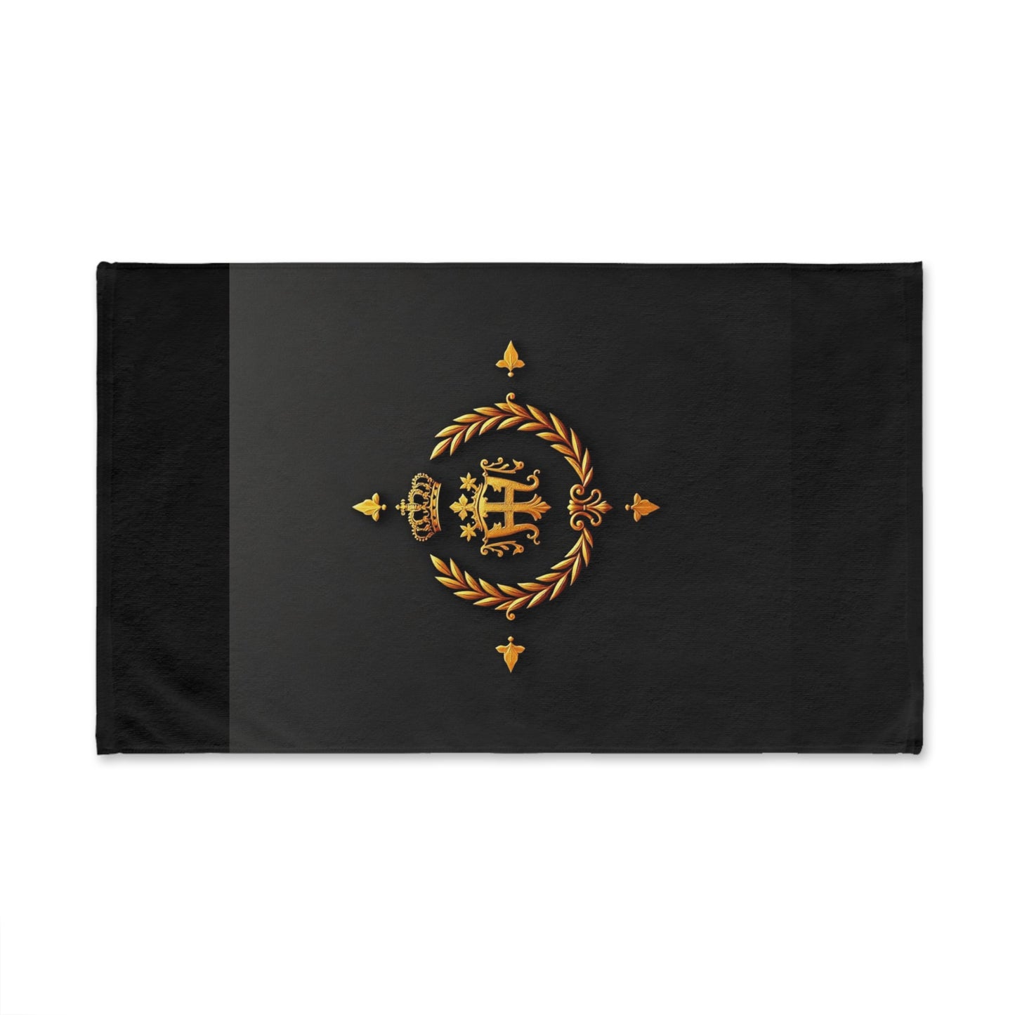 Luxurious Monogrammed Hand Towel with Regal Design, Elegant Kitchen Accessory, Perfect Gift for Weddings, Housewarming - Gold Crest