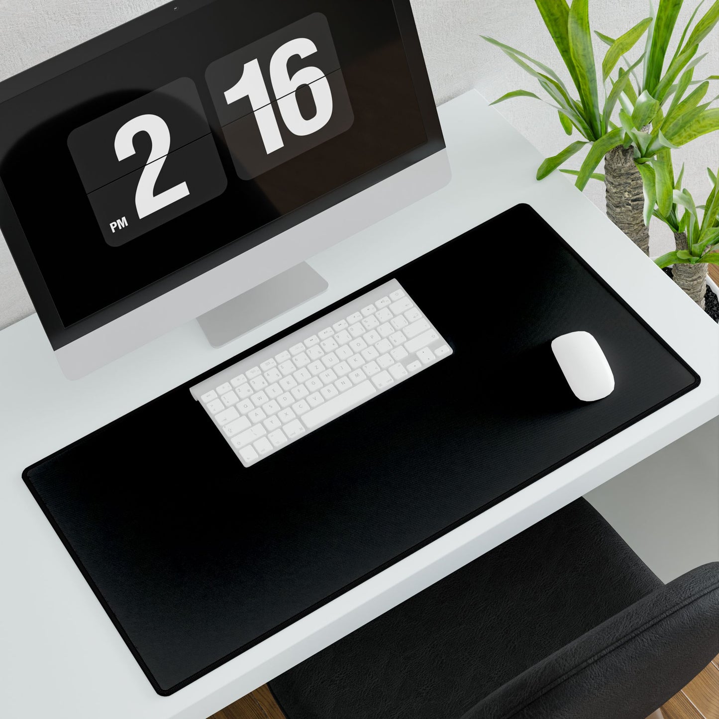 Sleek Black Desk Mats for Office Organization, Gamer Setup, Home Office Decor, Customized Workspaces, Gift for Students