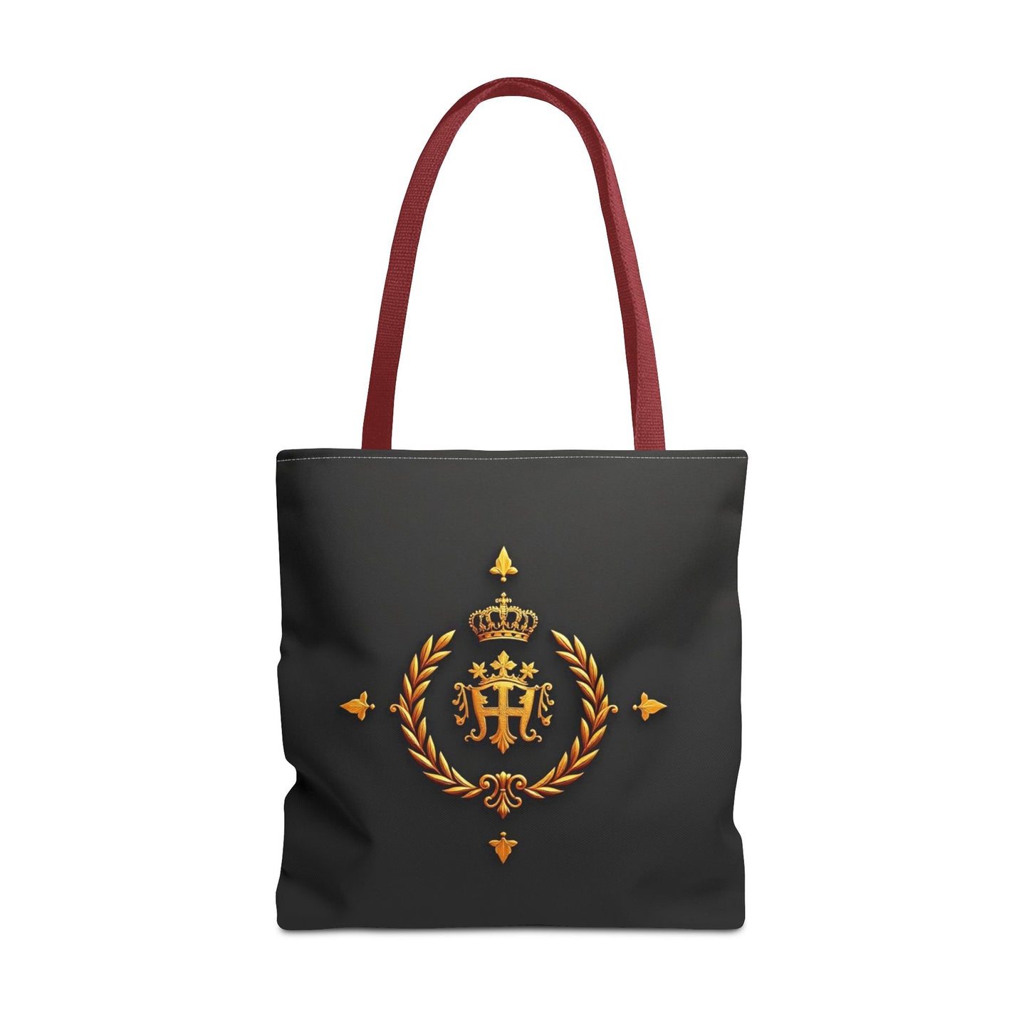 Luxurious Gold Emblem Tote Bag | Chic Shoulder Bag, Everyday Carryall, Great Gift for Her, Eco-Friendly Shopping Bag - Gold Crest