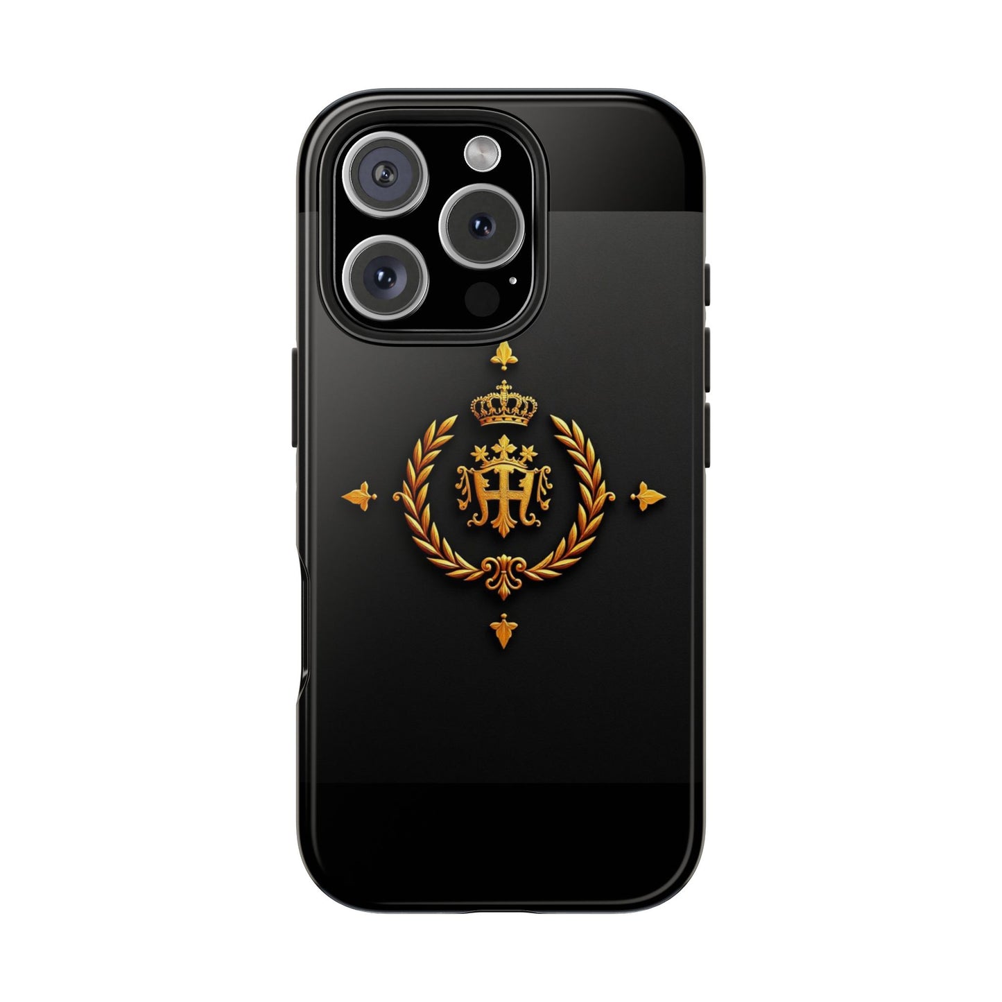 Luxurious Monarch Phone Case, Tough Phone Covers, Elegant Tech Accessories, Gold Crown Design, Stylish Gift for Him/Her - Gold Crest