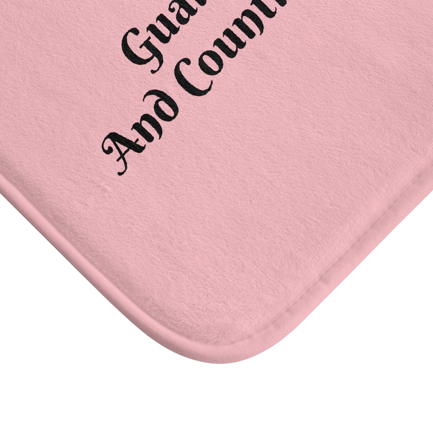 Serene Bath Mat Guarding My Peace And Counting My Blessings, Soft Non-Slip Bathroom Rug, Home Décor Gift for Wellness - Black Lettering