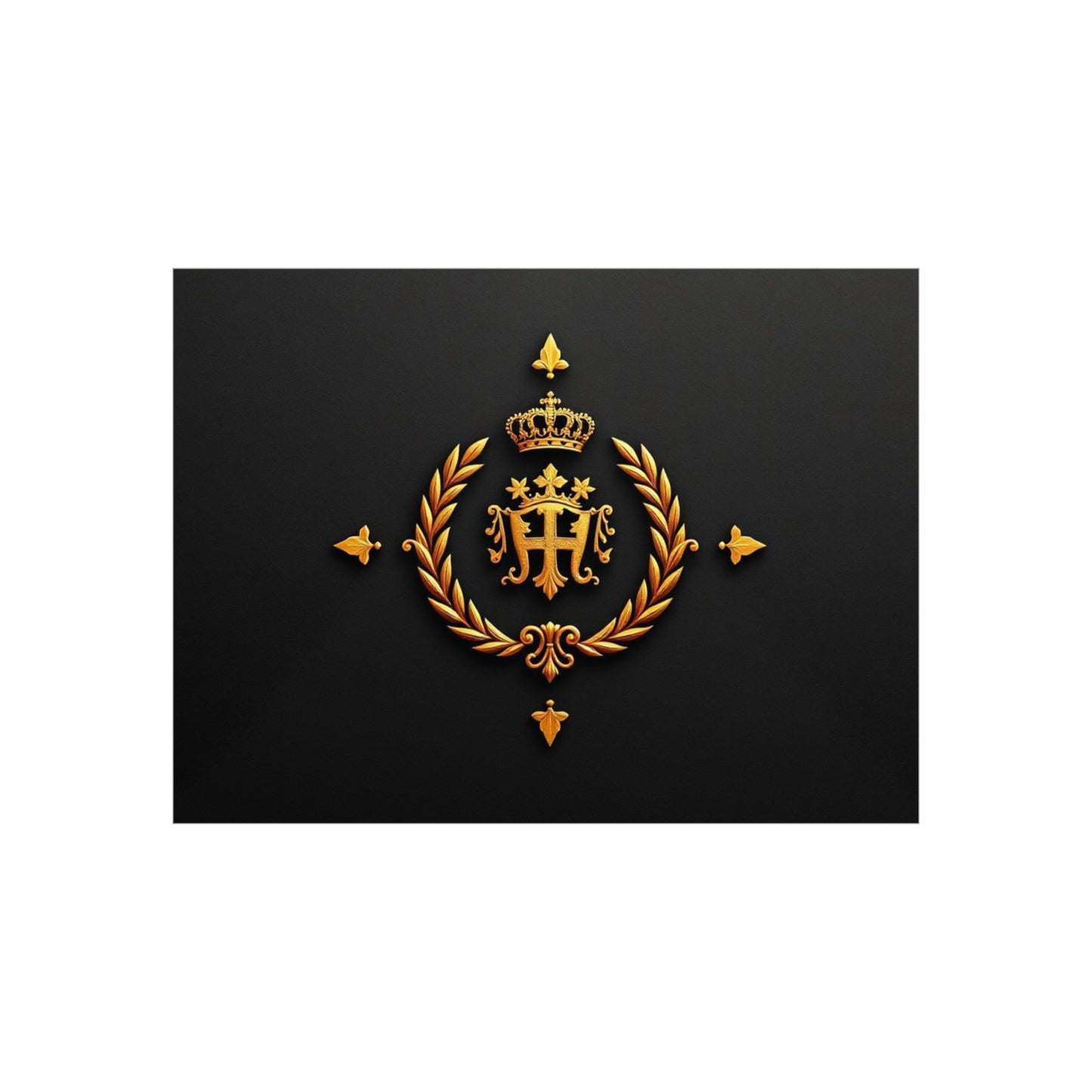Elegant Foam Board Wall Art, Luxury Home Decor, Royal Crest Display, Office Decoration, Unique Gift Idea, Modern Wall Decor - Gold Crest