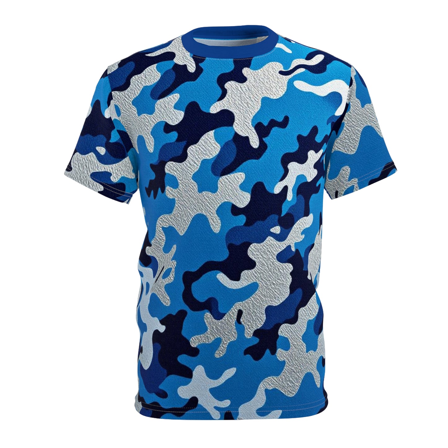 Cool Camo Unisex Tee, Stylish Casual Wear, Perfect for Outdoor Adventures, Gift for Him, Summer Essentials, Streetwear Style - Blue Camo