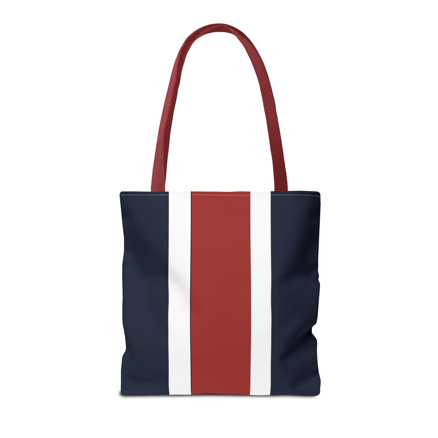 Lunar Midnight & Red-White Striped Tote Bag, Summer Beach Bag, Casual Shopping Tote, Patriotic Gift for Her, Travel Accessory