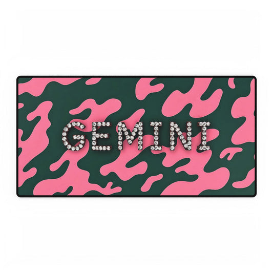 Gemini Desk Mat | Stylish Desk Accessory, Astrology Gift, Office Decor, Personalized Workspace, Dorm Room Essentials