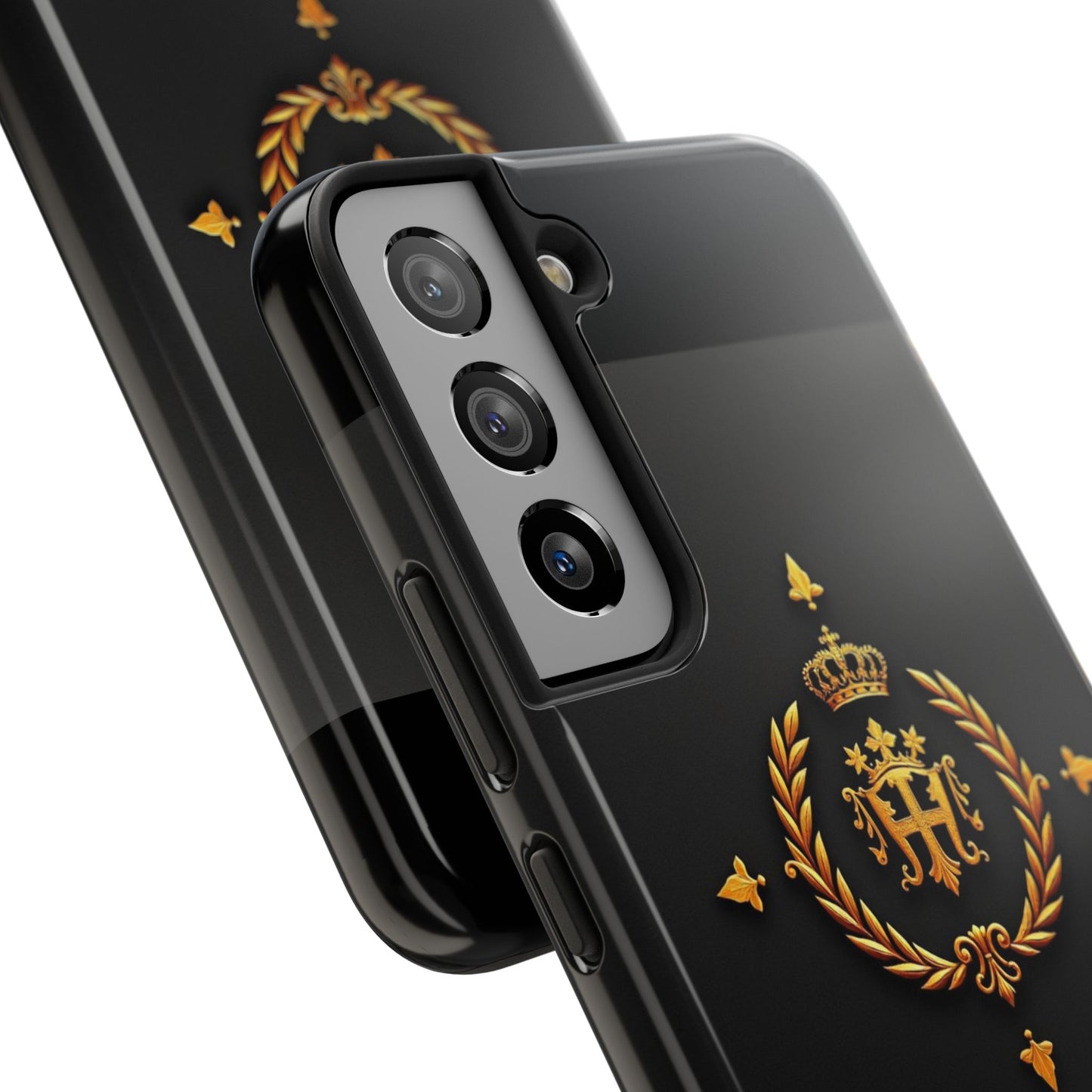 Luxurious Monarch Phone Case, Tough Phone Covers, Elegant Tech Accessories, Gold Crown Design, Stylish Gift for Him/Her - Gold Crest