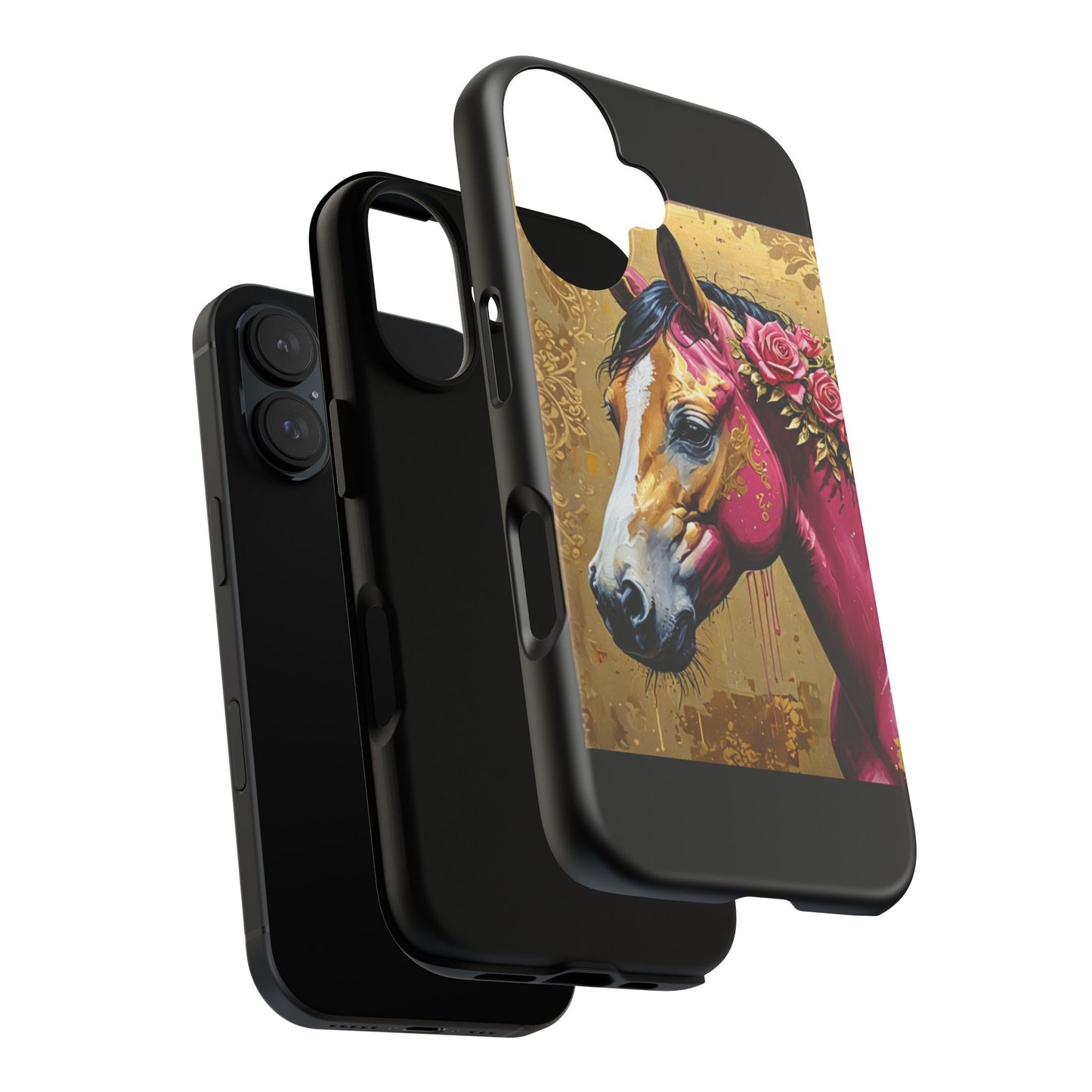Phone Case - Elegant Horse Damask Design