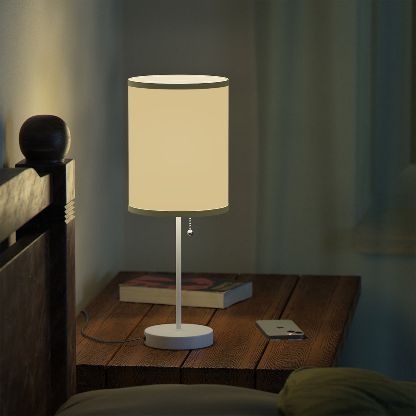 Vanilla Wheat Modern Table Lamp, Nightstand Light, Soft Glow Lamp, Cozy Home Decor, Minimalist Design
