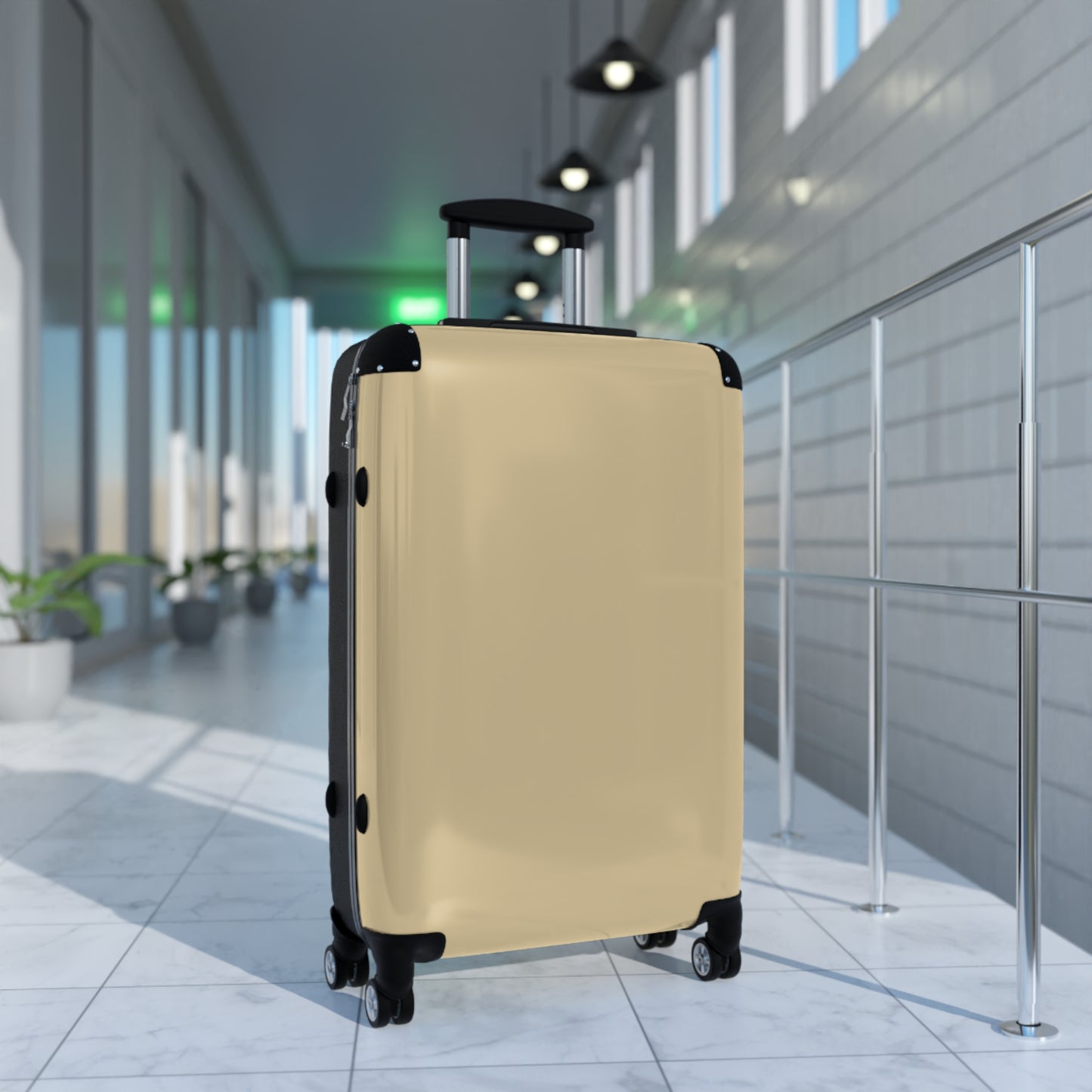 Vanilla Wheat Stylish Suitcases for Travel Enthusiasts, Luggage for Vacation, Personalized Travel Gear, Unique Travel Gifts, Modern Carry-On