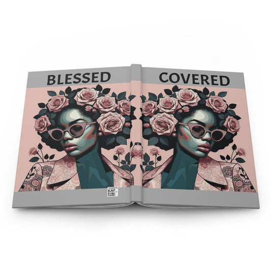 Chic Hardcover Journal with Inspirational Quotes, Empowerment Notebook, Gift for Her, Art Journal, Writing Diary, Blessed & Covered Designs