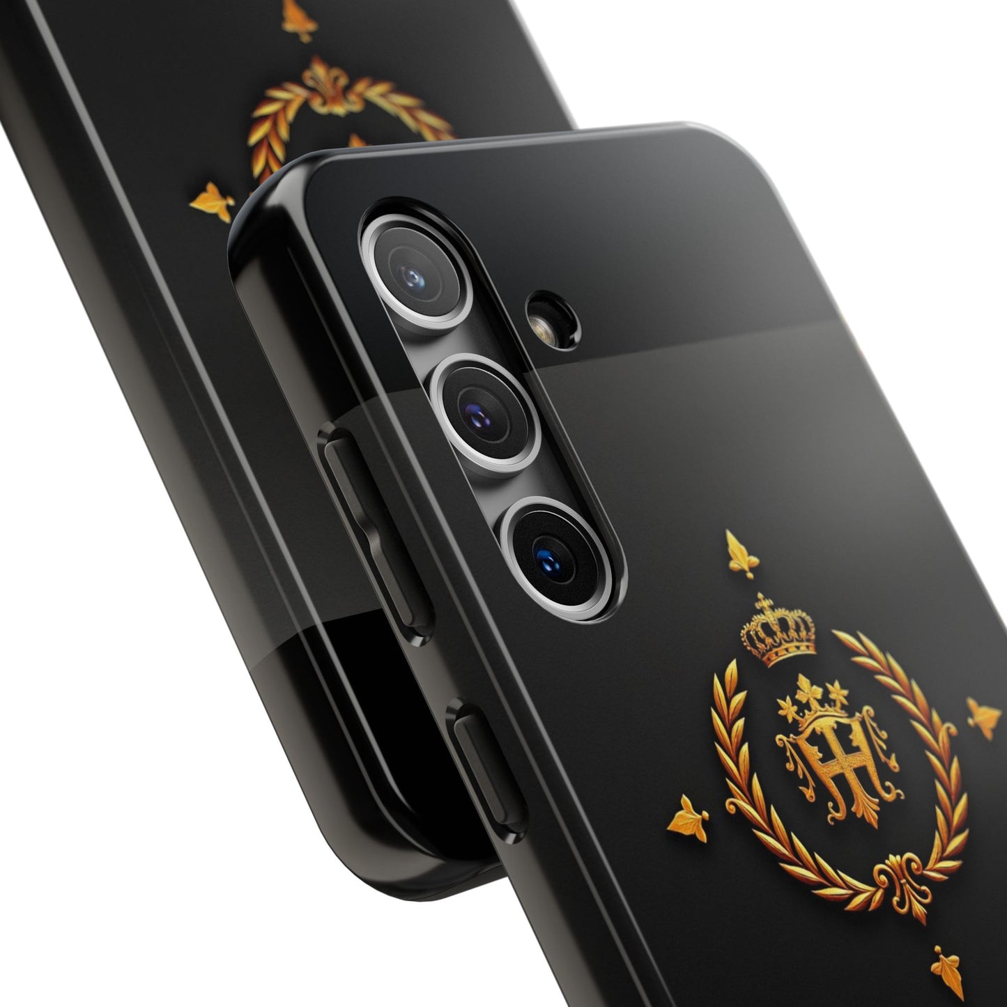 Luxurious Monarch Phone Case, Tough Phone Covers, Elegant Tech Accessories, Gold Crown Design, Stylish Gift for Him/Her - Gold Crest