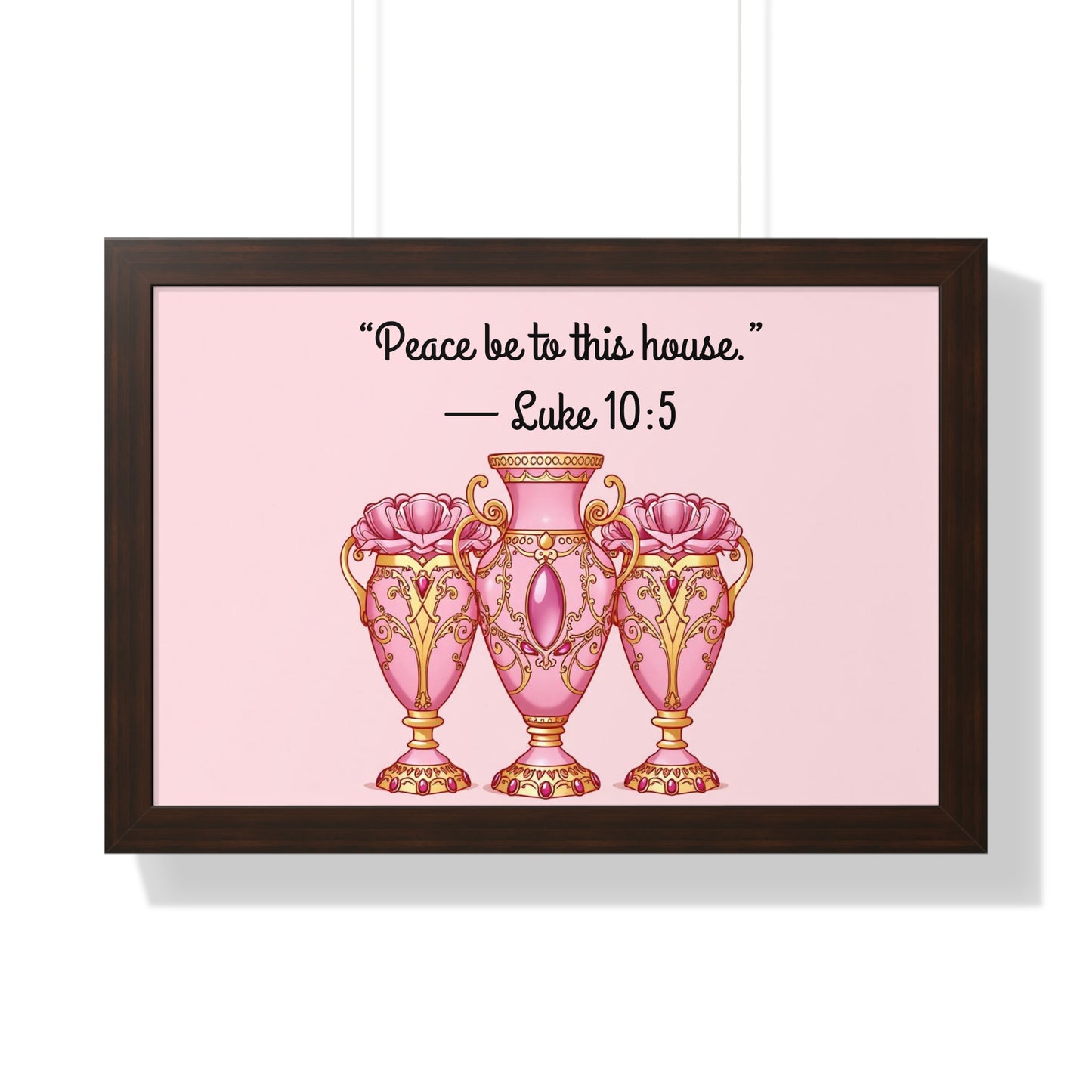 Framed Scripture Art Print, Inspirational Wall Decor, Home Blessing, Gift for Housewarming, Religious Wall Art - 10:5