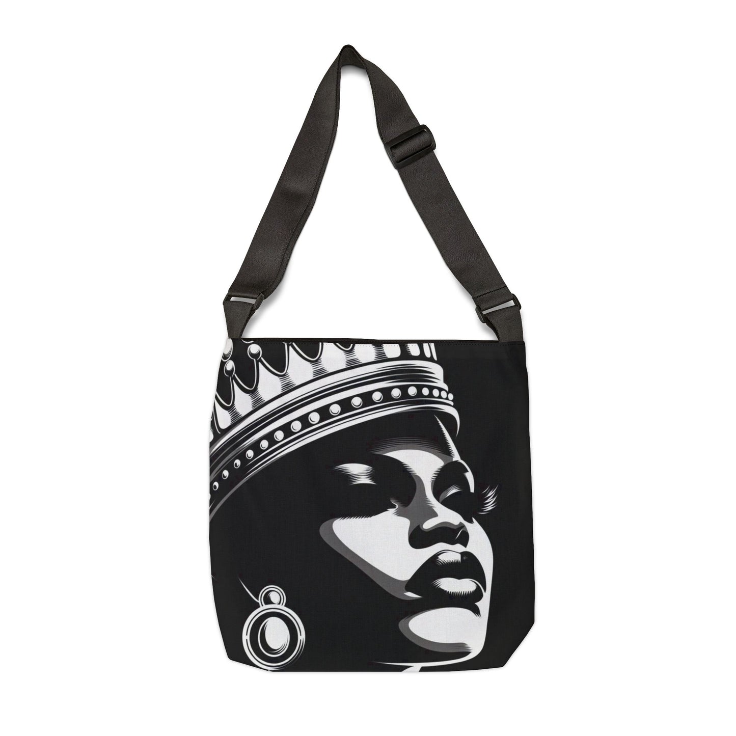 Regal Queen Adjustable Tote Bag, Stylish Tote, Unique Handbag, Everyday Carry, Gift for Her, Fashion Accessory