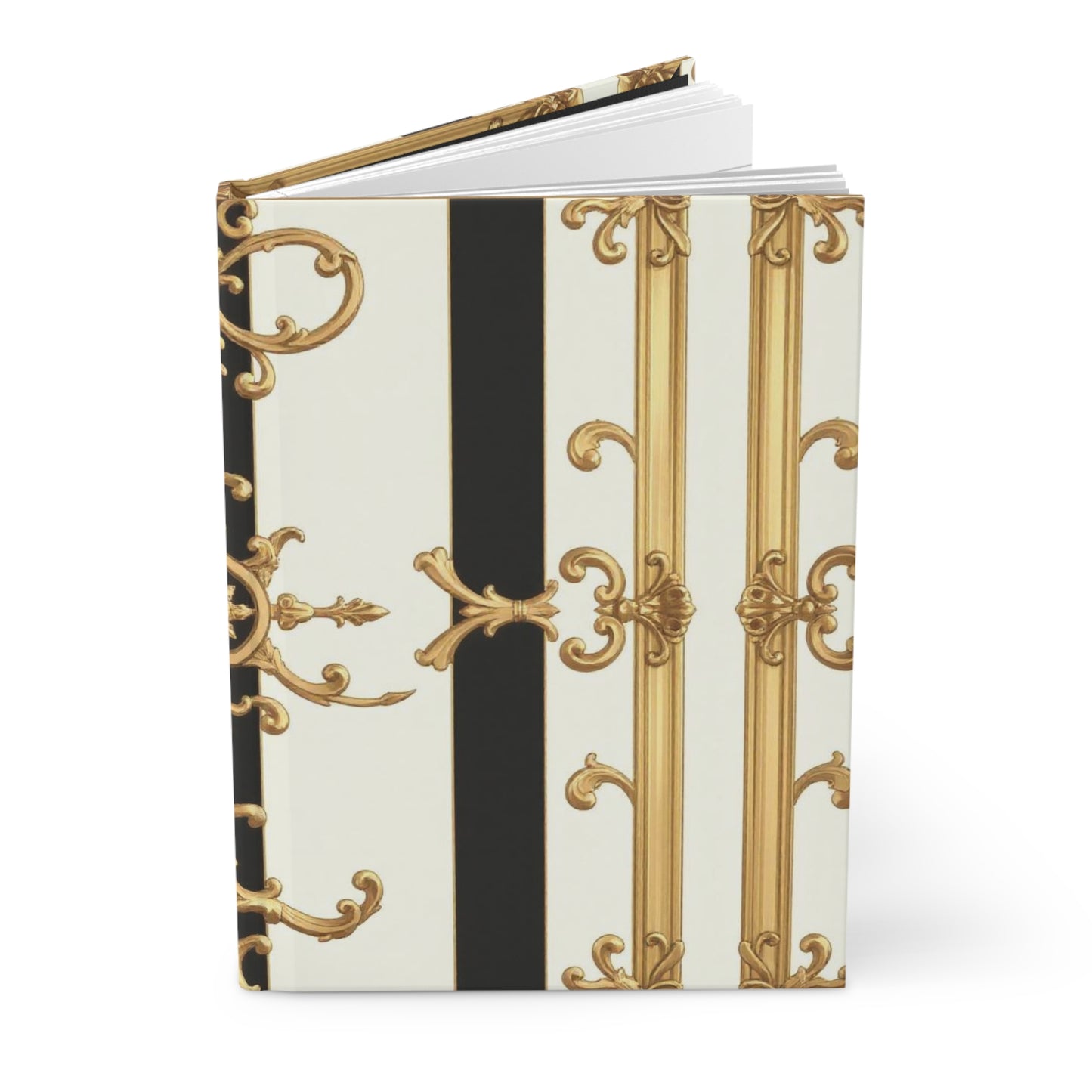 Elegant Baroque Hardcover Journal | Gold Baroque Design, Luxury Notebook, Gift for Writers, Journal for Creative Minds