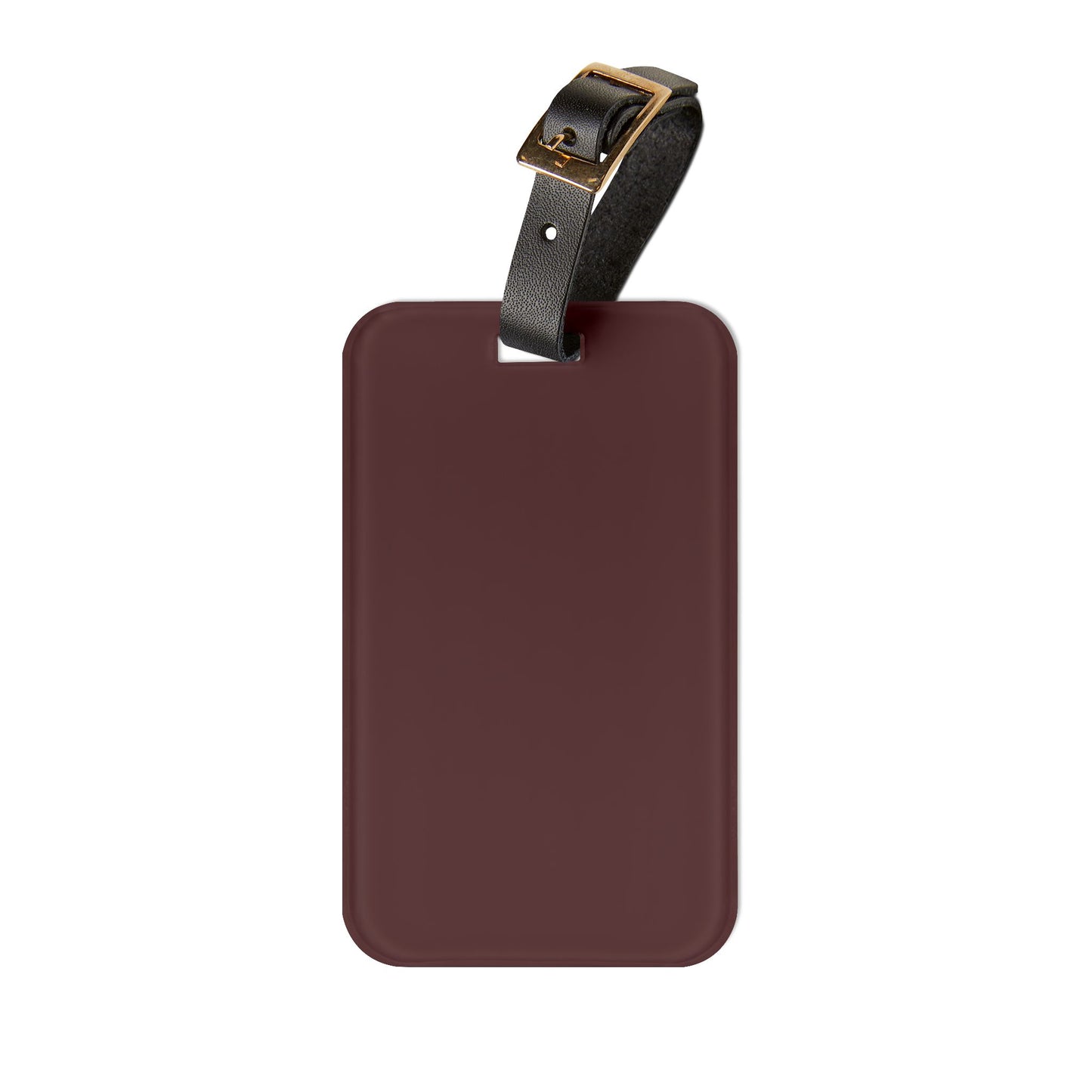 Stylish Brown Merlot Luggage Tag, Travel ID Tag, Personalized Baggage Tag, Gift for Travelers, Vacation Accessories