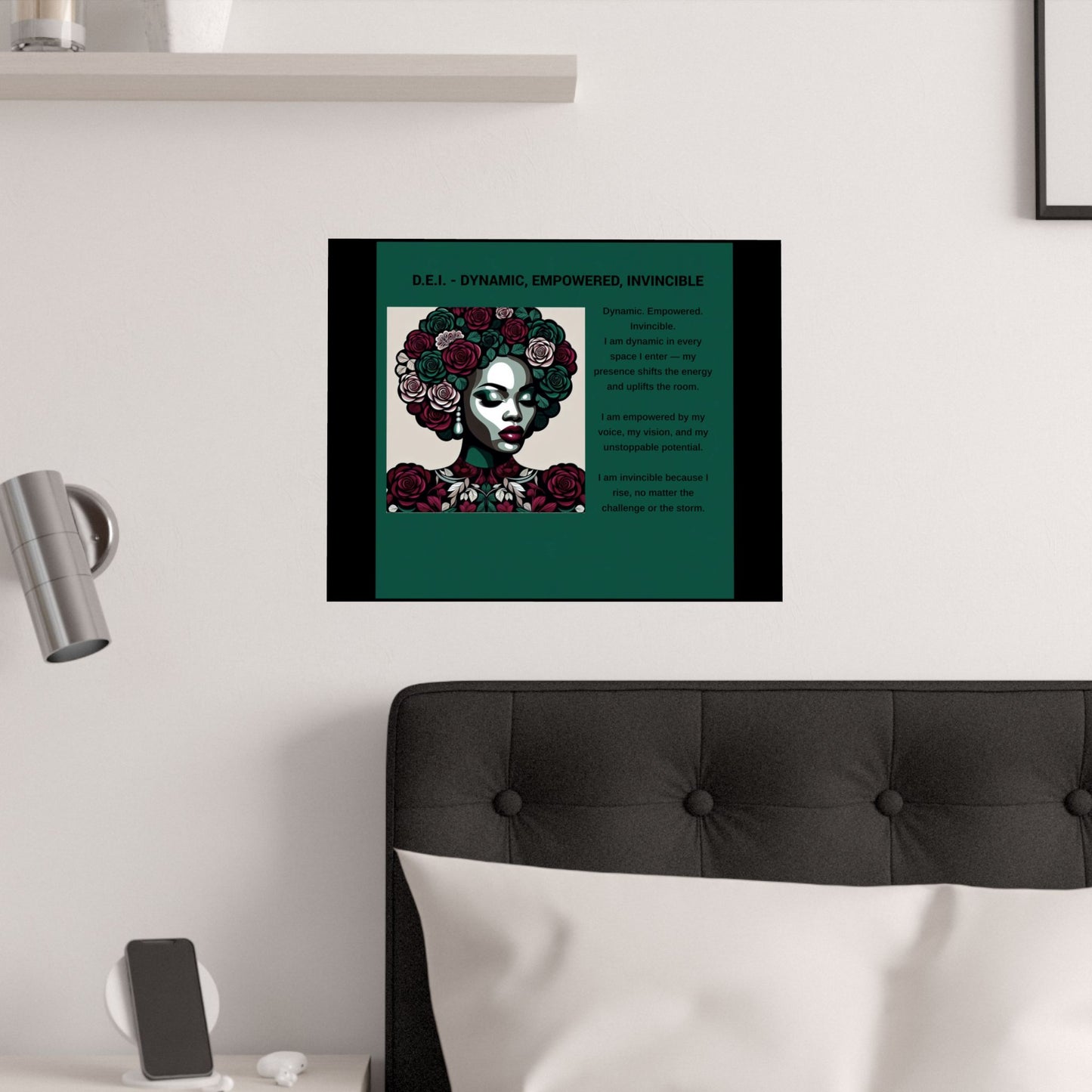 Empowered Feminine Wall Art Poster - Dynamic, Empowered & Invincible Design