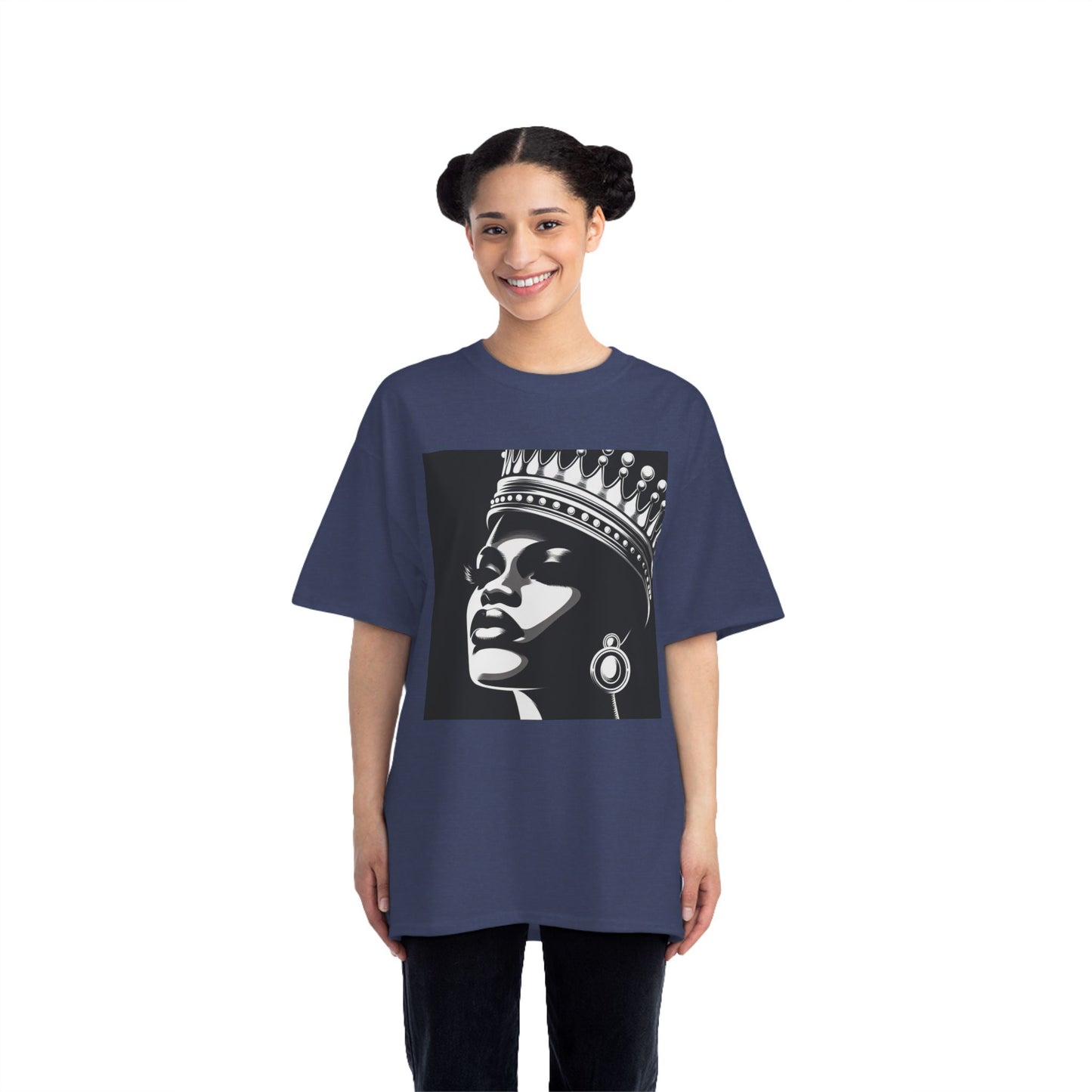 Crowned Beauty T-Shirt, Unisex, Short-Sleeve Tee, Graphic Art Shirt, Queen Vibes Apparel, Unique Gift for Women, Fashion Statement Top