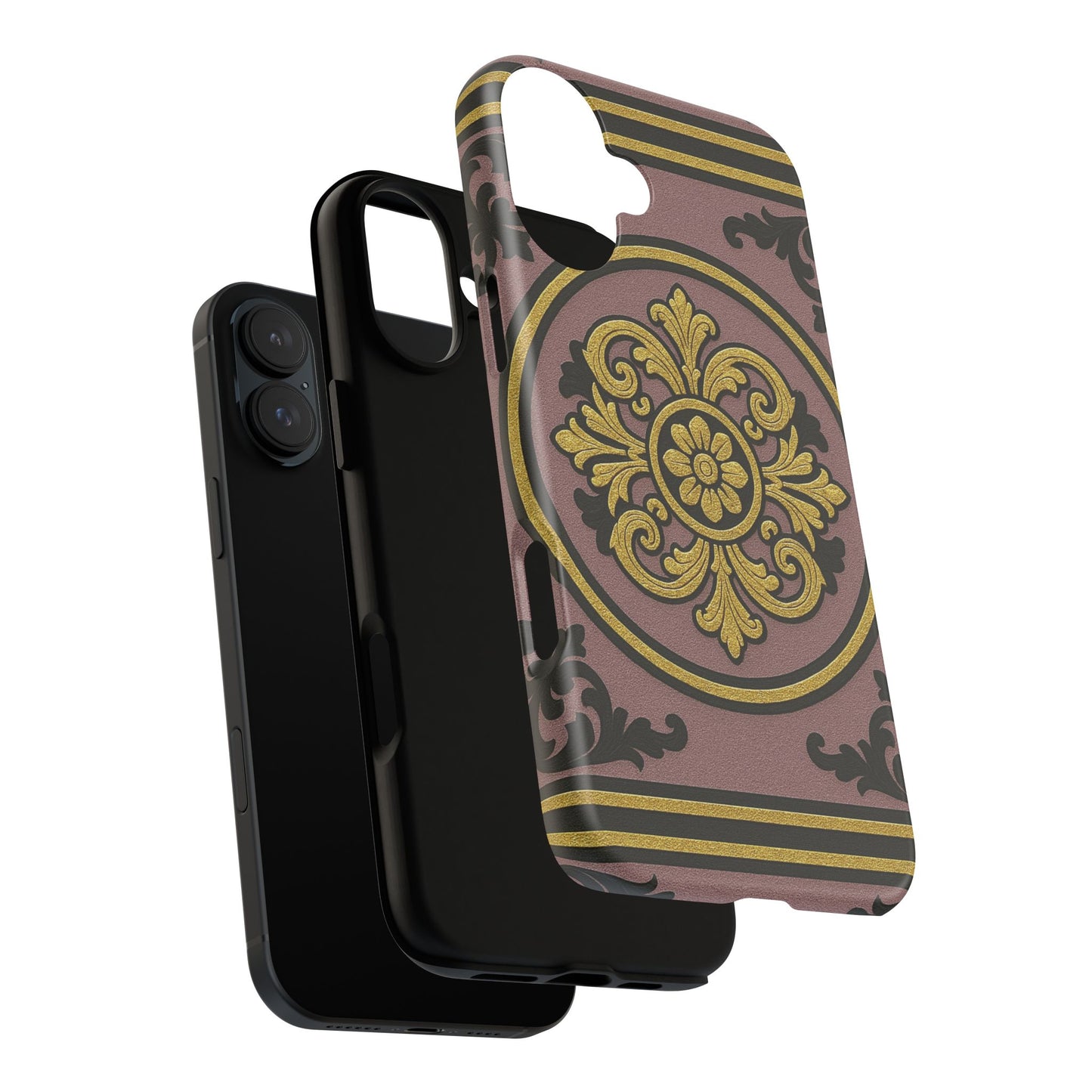 Gilded Mauve With Gold-Black Baroque Tough Cases