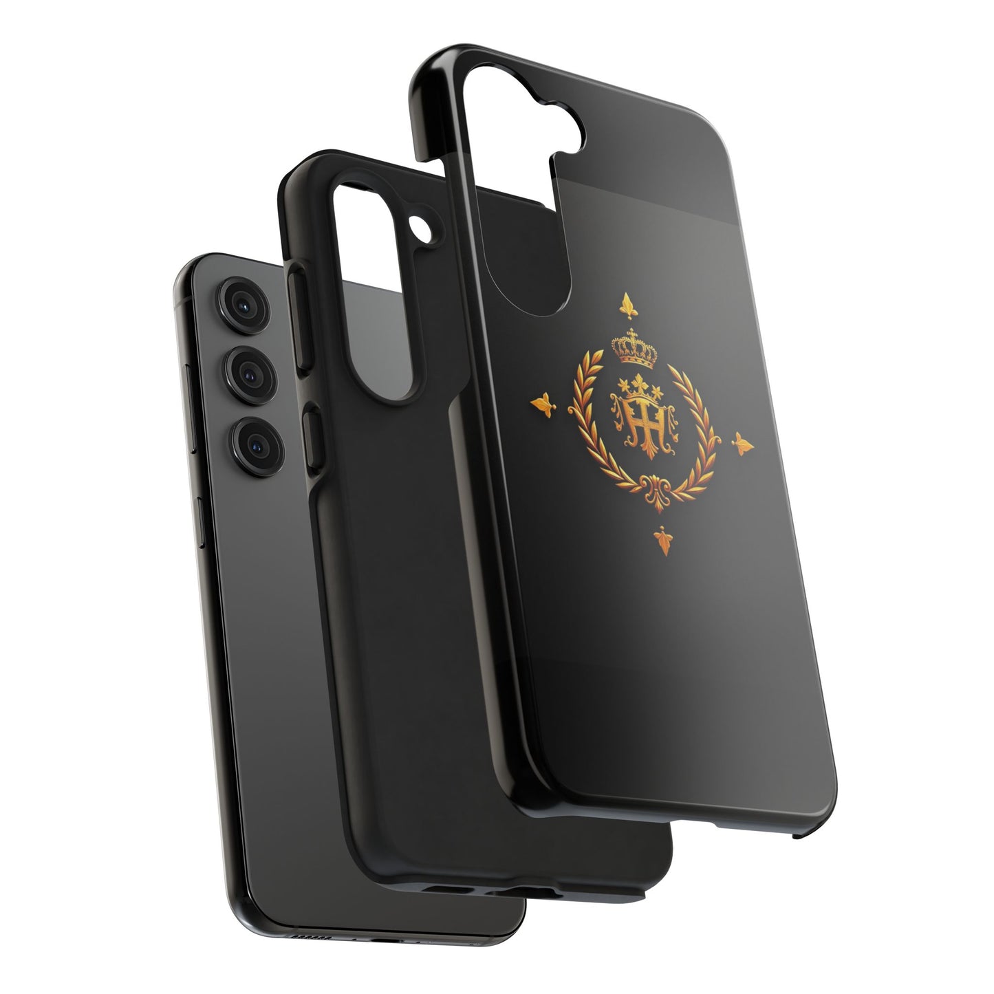 Luxurious Monarch Phone Case, Tough Phone Covers, Elegant Tech Accessories, Gold Crown Design, Stylish Gift for Him/Her - Gold Crest