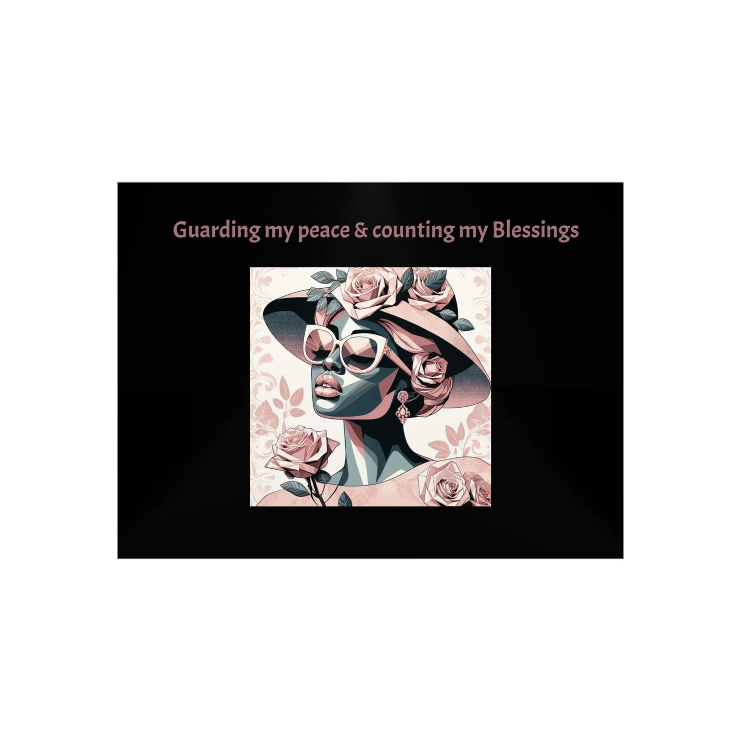 Chic Foam Board Wall Art featuring 'Guarding my peace & counting my Blessings' - Inspirational Home Decor, Gift for Her, Gallery Wall Art