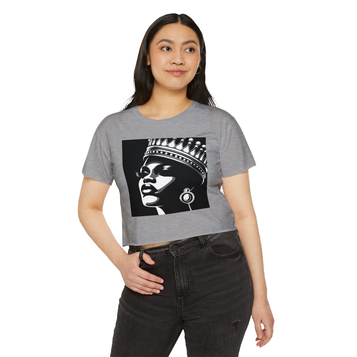 Empowered Queen Festival Crop Top | Boho Chic Shirt, Summer Concert Outfit, Music Festival Attire, Women’s Streetwear, Awesome Gift