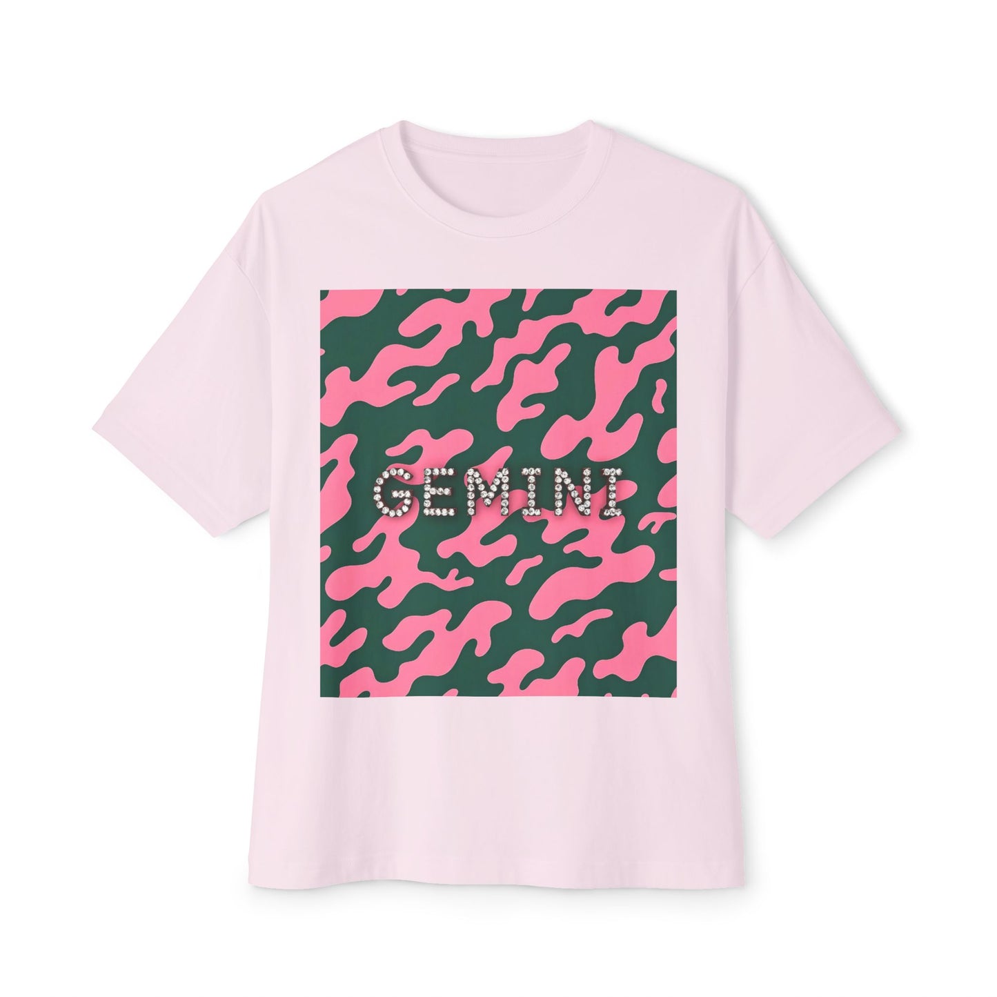 Gemini Camo Oversized Tee - Perfect for Astrology Lovers