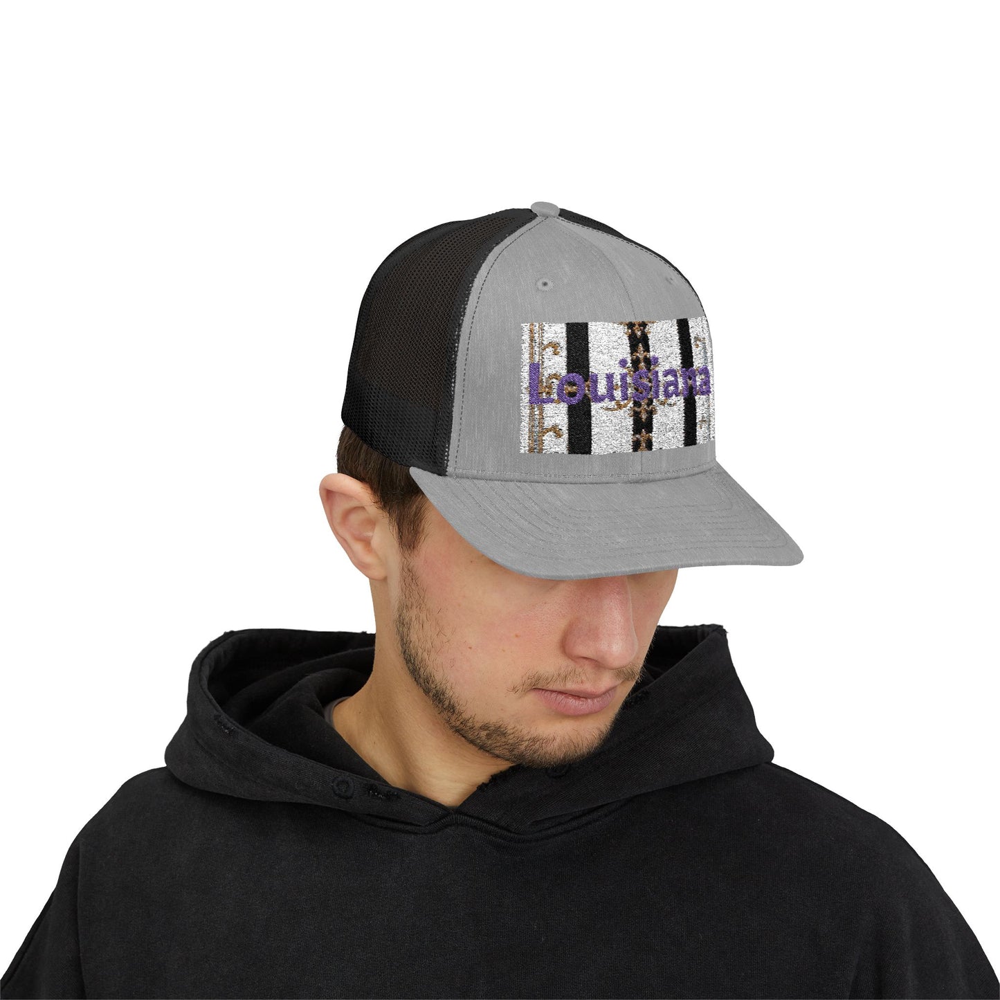 Stylish Louisiana Snapback Trucker Cap for Trendy Outfits, Perfect for Gifts, Outdoor Events, Summer Festivals, Casual Wear