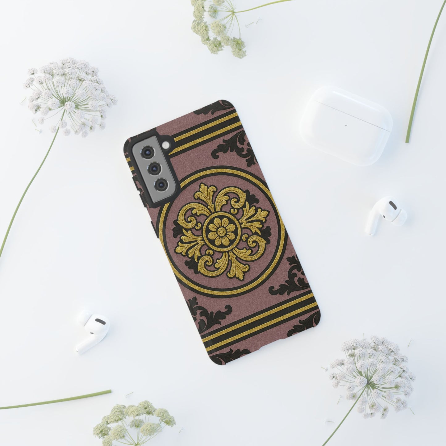Gilded Mauve With Gold-Black Baroque Tough Cases