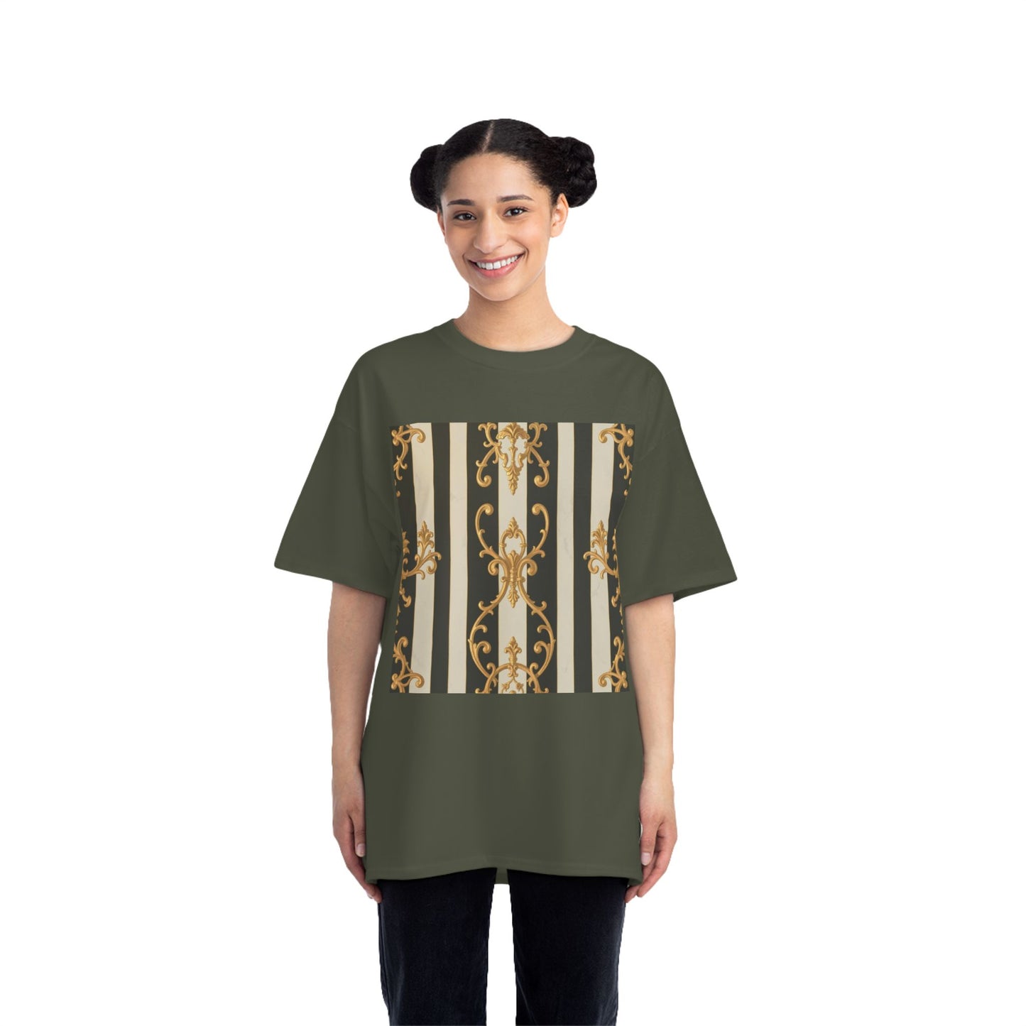 Elegant Baroque-Inspired Short-Sleeve T-Shirt, Vintage Style Tee, Fashion Statement Top, Unique Gift for Art Lovers