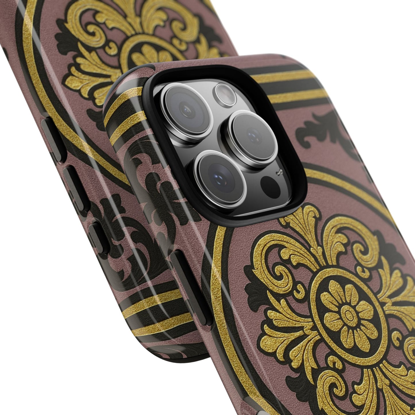 Gilded Mauve With Gold-Black Baroque Tough Cases