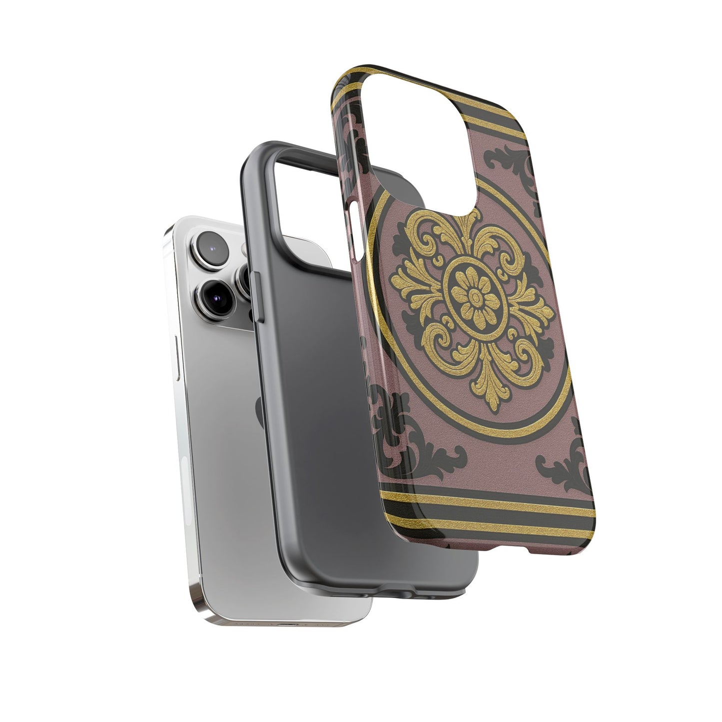 Gilded Mauve With Gold-Black Baroque Tough Cases