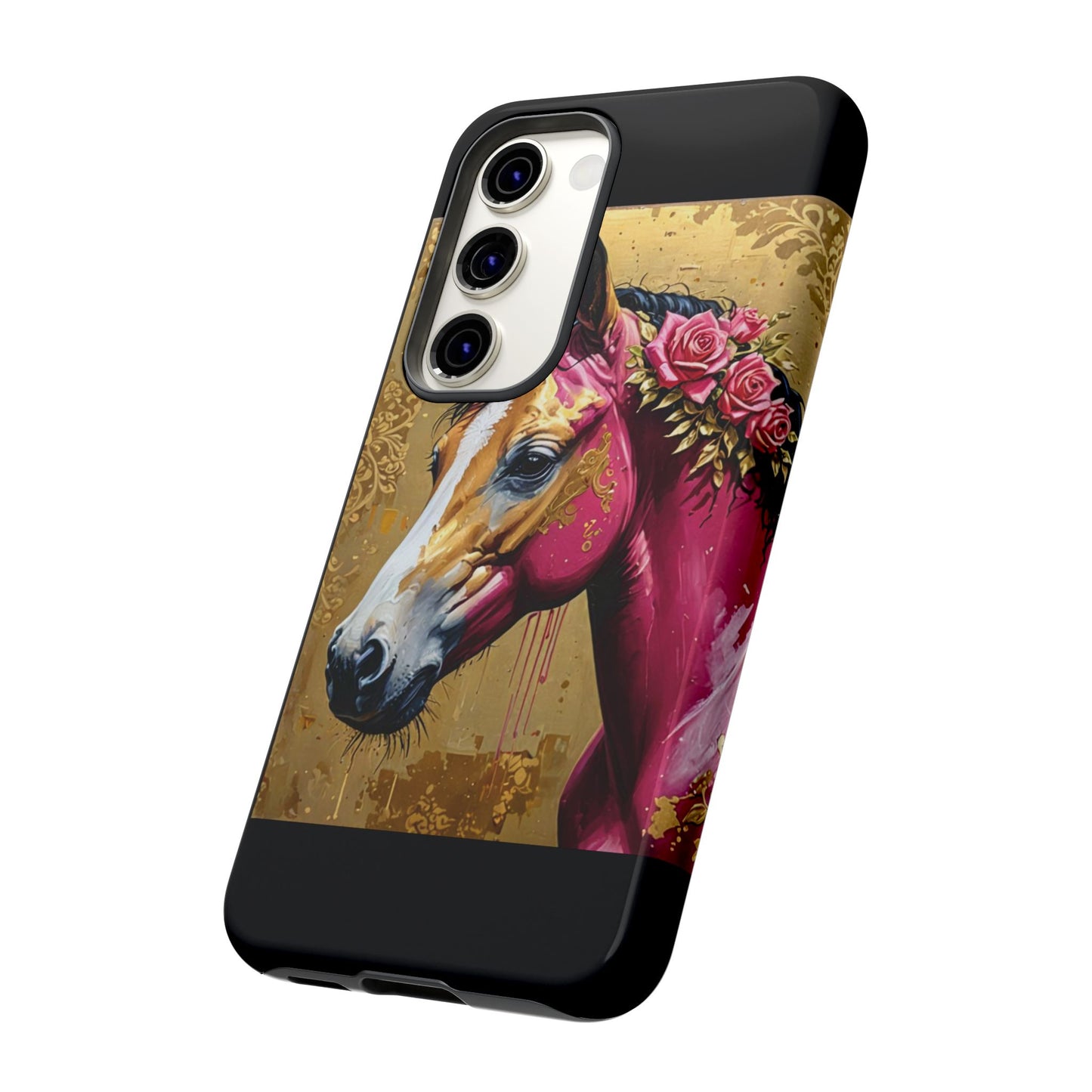 Phone Case - Elegant Horse Damask Design