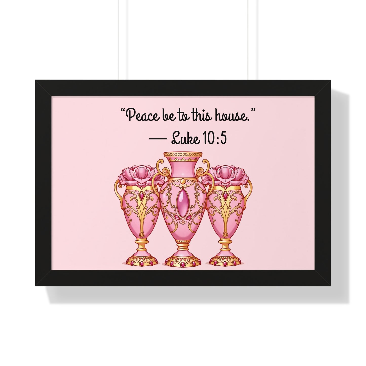 Framed Scripture Art Print, Inspirational Wall Decor, Home Blessing, Gift for Housewarming, Religious Wall Art - 10:5