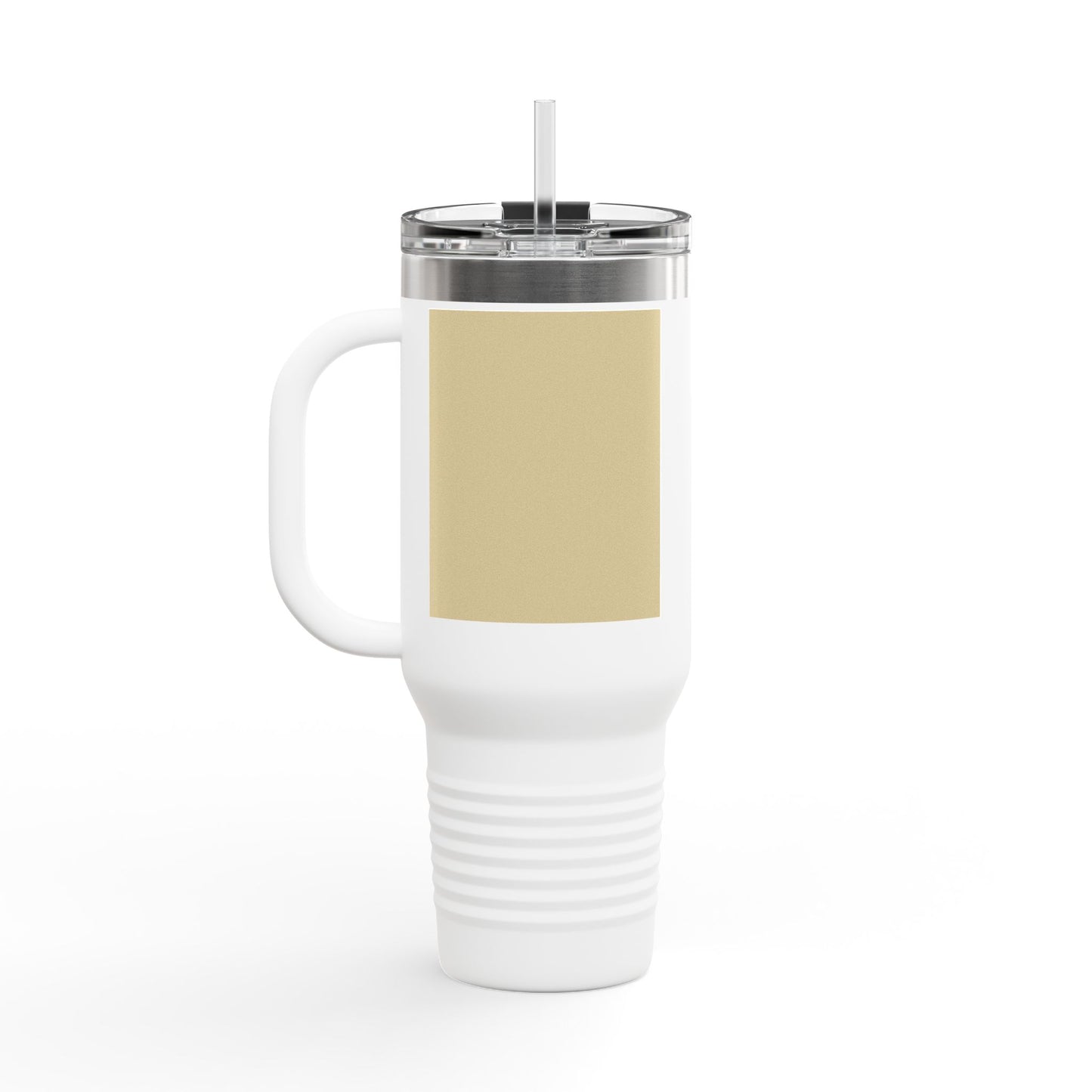 Vanilla Wheat 40oz Insulated Travel Mug | Customizable Hot & Cold Drink Tumbler | Perfect Gift for Travelers, Coffee Lovers, Road Trips, Holidays