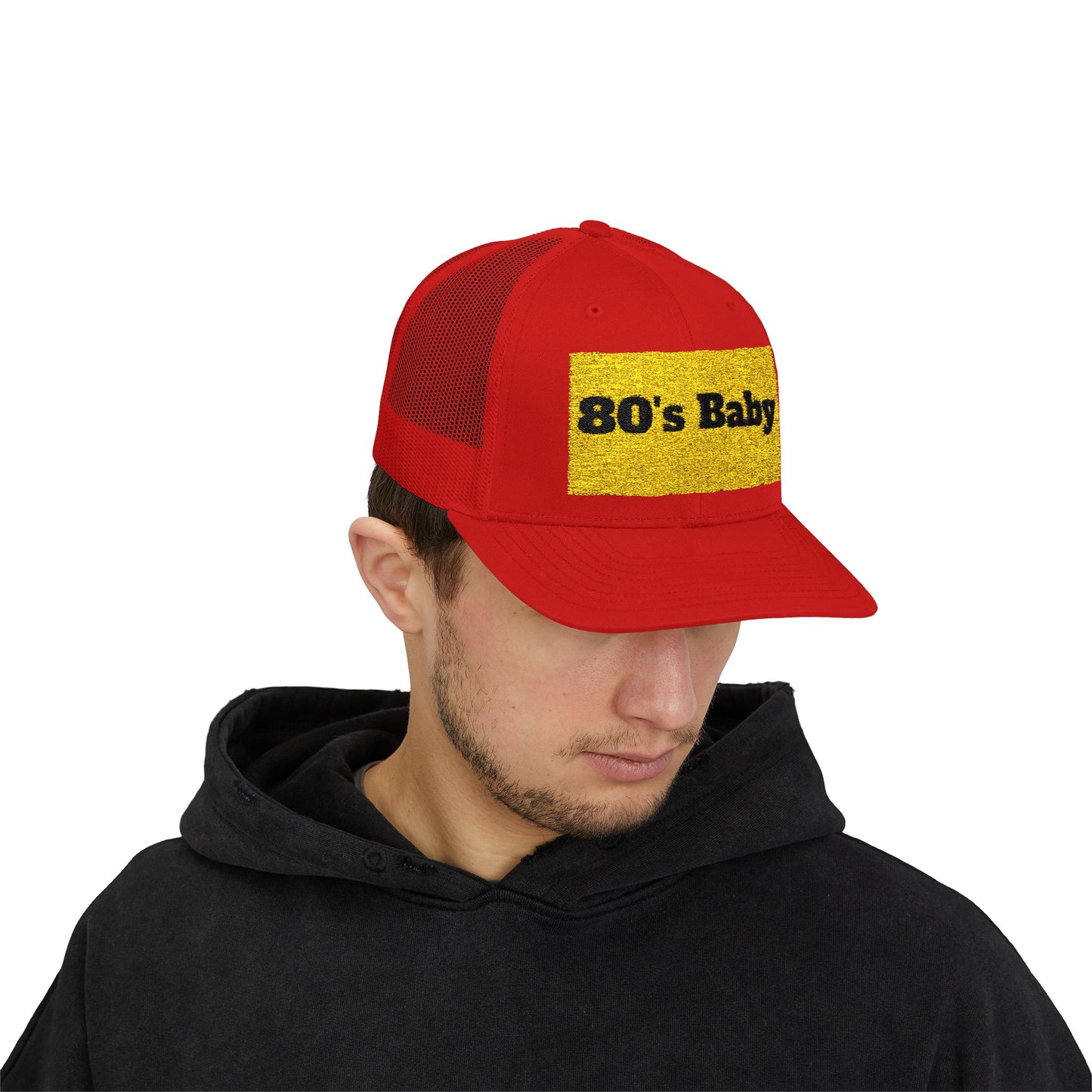80's Baby Gold Snapback Trucker Cap - Retro Style Hat, Vintage Cap, Perfect for 80's Themed Parties, Gifts for Nostalgic Friends, Summer Fun