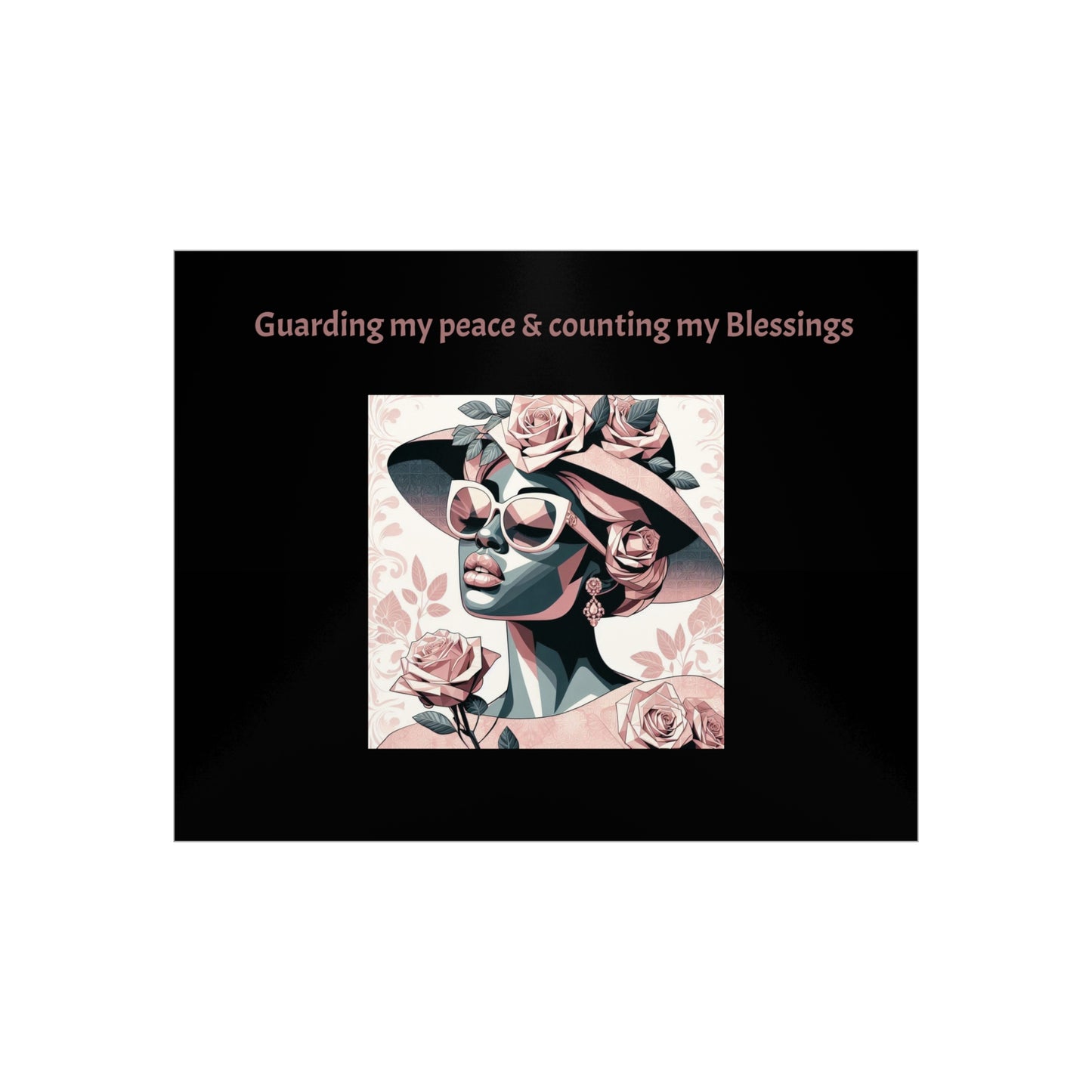 Chic Foam Board Wall Art featuring 'Guarding my peace & counting my Blessings' - Inspirational Home Decor, Gift for Her, Gallery Wall Art