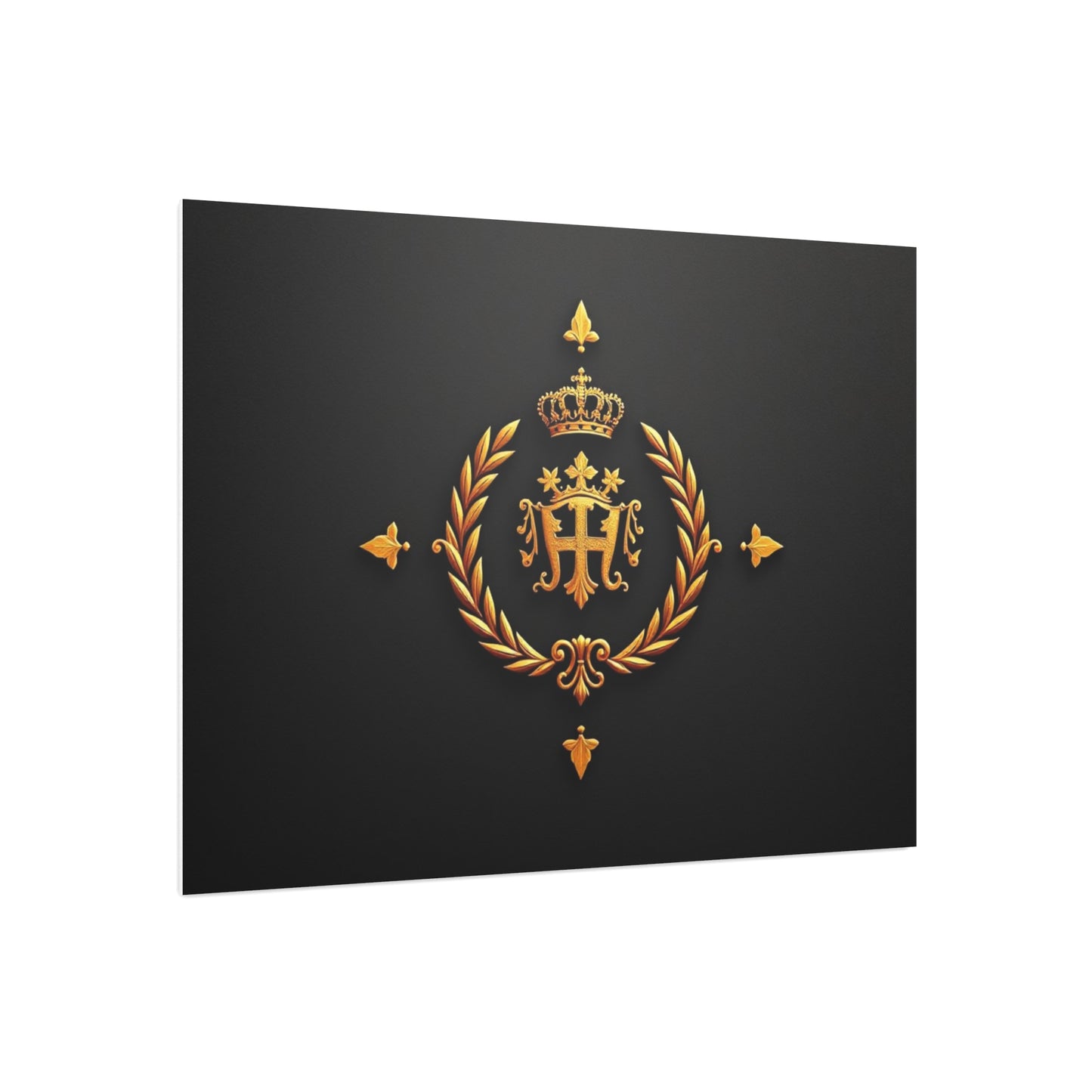 Elegant Foam Board Wall Art, Luxury Home Decor, Royal Crest Display, Office Decoration, Unique Gift Idea, Modern Wall Decor - Gold Crest