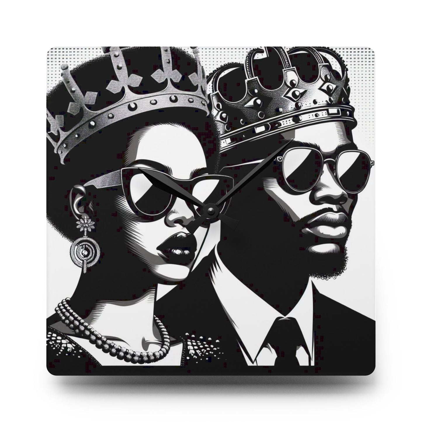Royalty-Inspired Acrylic Wall Clock - Timeless Decor for Home, Unique Gift for Weddings, Birthdays, Housewarming, Stylish Wall Art