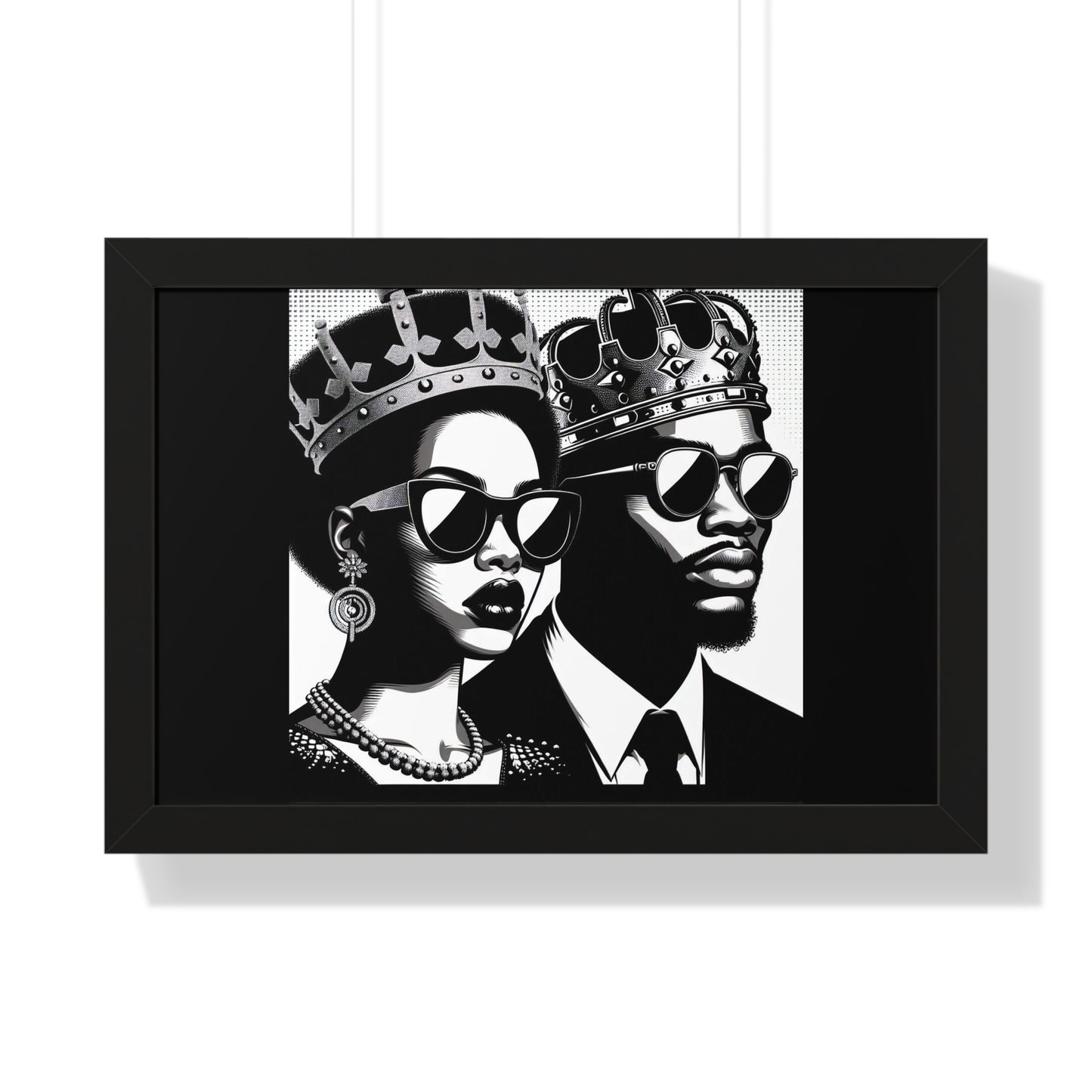 Royalty Framed Poster, Wall Art Decor, Black Culture Art, Modern Home Decor, Unique Gift for Her/Him