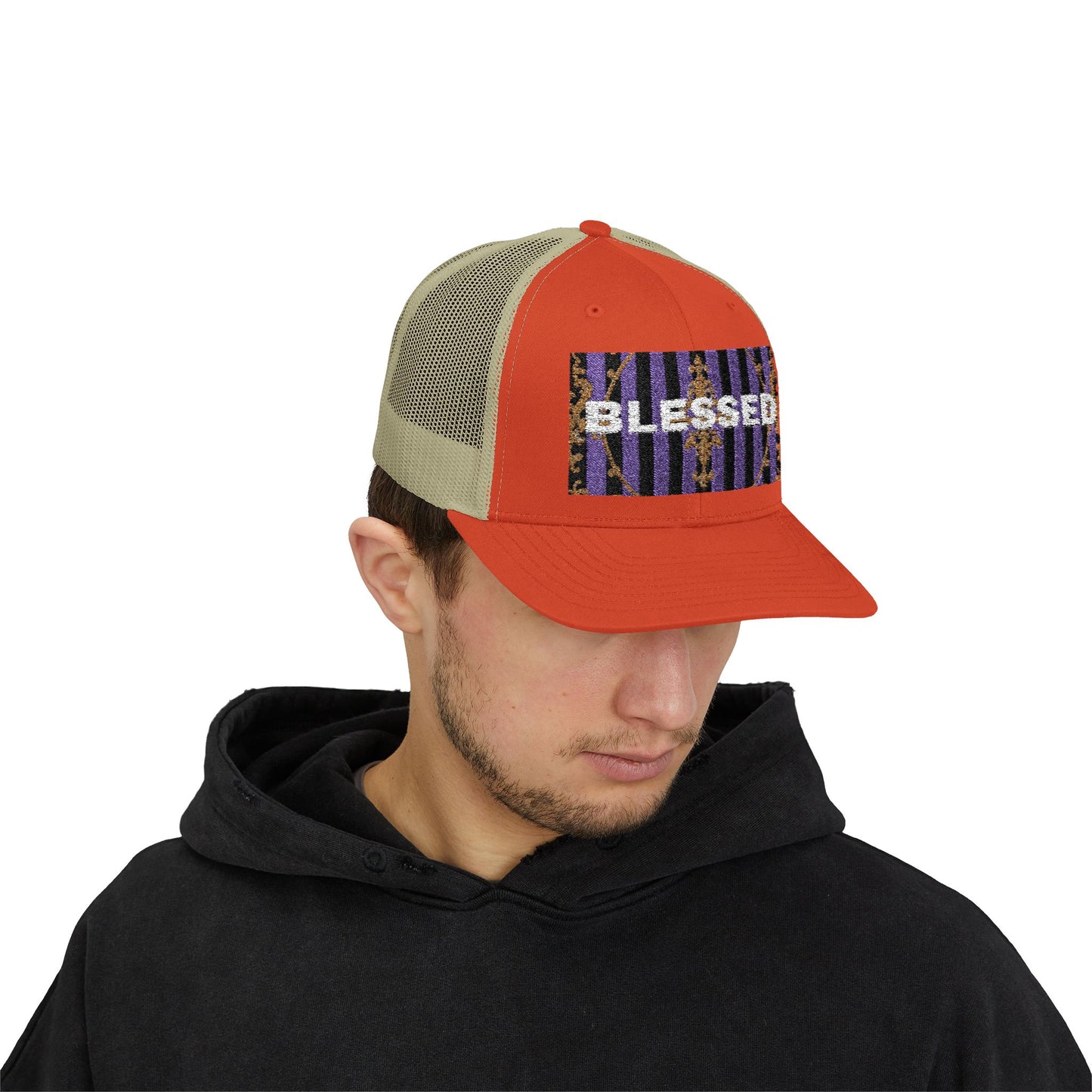 Blessed Snapback Trucker Cap, Casual Hat for Everyday Wear, Perfect Gift for Friends, Outdoor Activities, Spiritual Vibes
