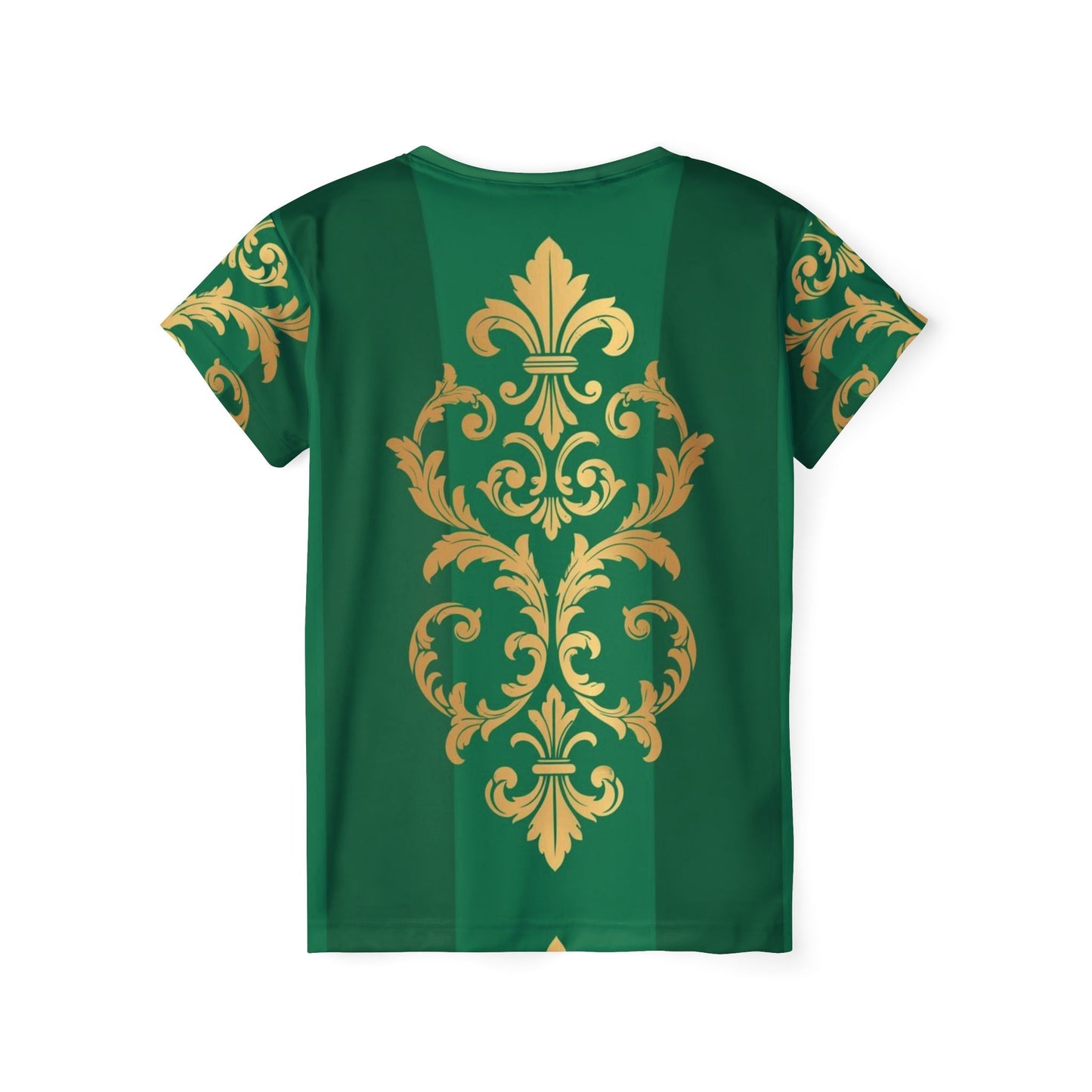 Women's Jersey — Emerald Green Gold Damask All-Over Print